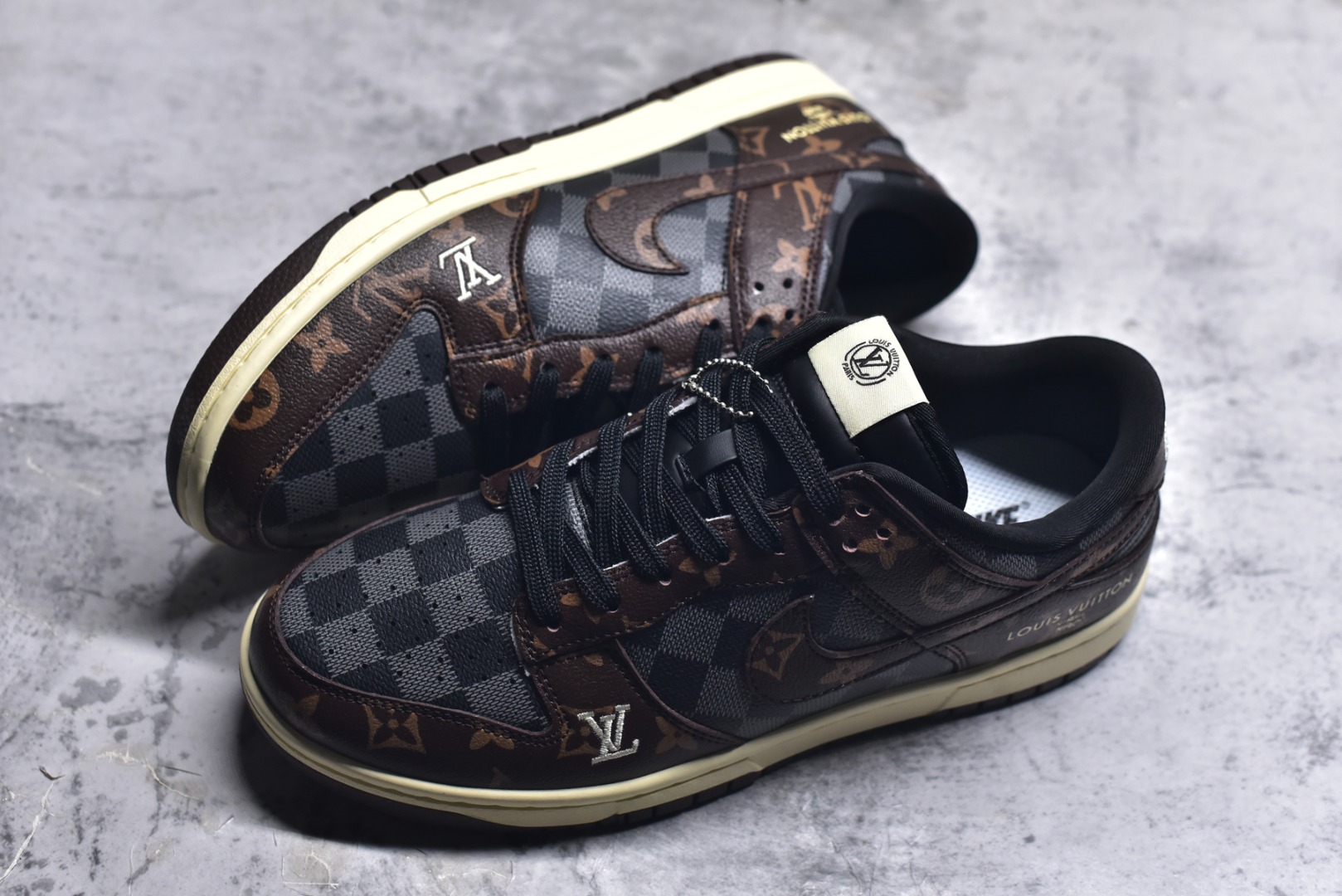 图片[7]-#Nike SB Dunk Low LV联名 灰咖啡 高端定制 低帮休闲板鞋 SC0601-453 #定制鞋盒 大厂纯原品质出货 超高清洁度 皮料切割干净无任何毛边 细节完美 尺码：36 36.5 37.5 38 38.5 39 40 40.5 41 42 42.5 43 44 44.5 45 9.E5-选品中心