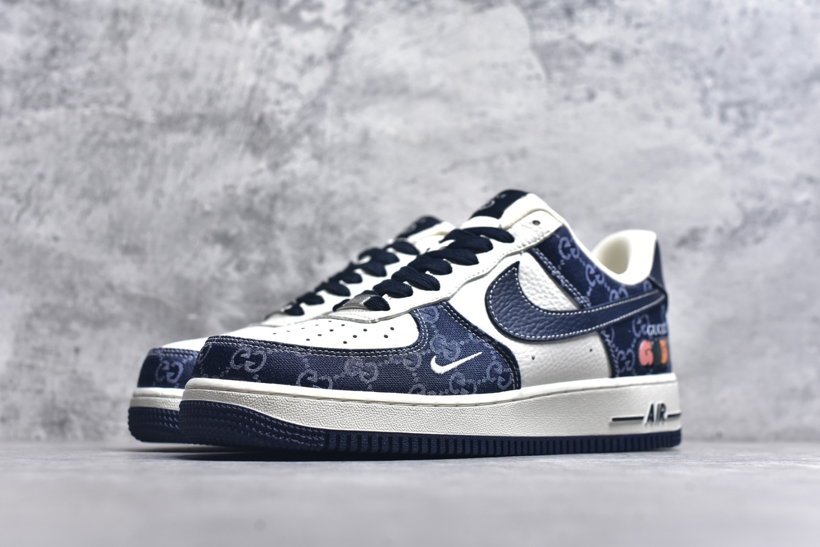 图片[2]-#Nike Air Force 1\’07 Low 古驰联名 藏蓝牛仔 空军一号低帮休闲板鞋 SC0601-568 #原楦头原纸板 原装鞋盒 原厂鞋底 超高清洁度 细节完美 尺码：36 36.5 37.5 38 38.5 39 40 40.5 41 42 42.5 43 44 44.5 45 9.D4-选品中心