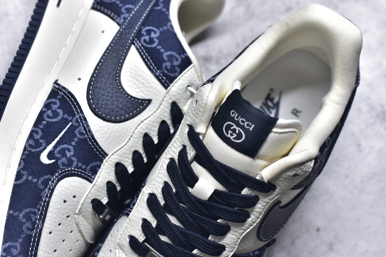 图片[9]-#Nike Air Force 1\’07 Low 古驰联名 藏蓝牛仔 空军一号低帮休闲板鞋 SC0601-568 #原楦头原纸板 原装鞋盒 原厂鞋底 超高清洁度 细节完美 尺码：36 36.5 37.5 38 38.5 39 40 40.5 41 42 42.5 43 44 44.5 45 9.D4-选品中心