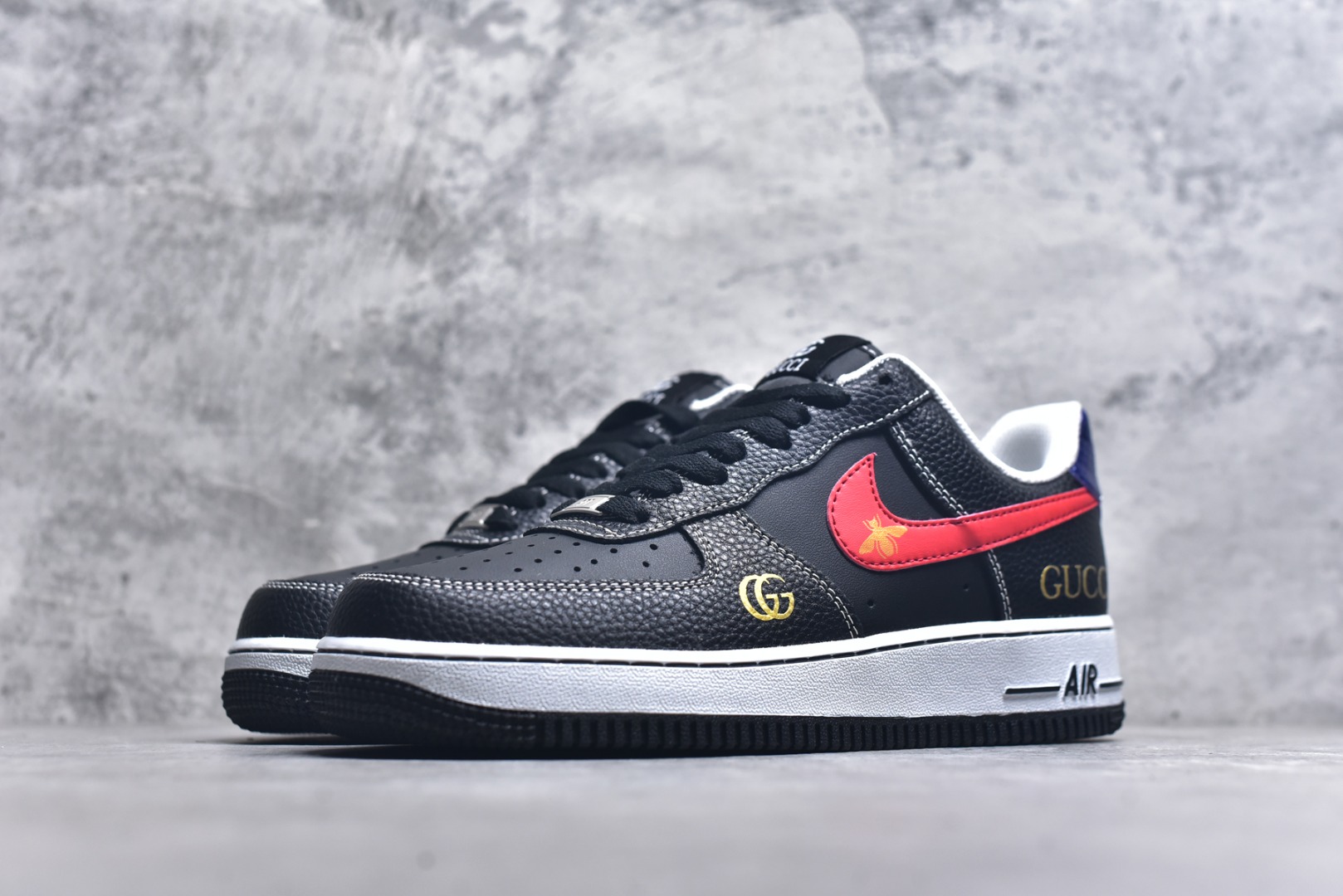 图片[2]-#Nike Air Force 1\’07 Low 古驰联名 黑红勾 空军一号低帮休闲板鞋 AH8462-001 #原楦头原纸板 原装鞋盒 定制五金配件 内置全掌气垫 原厂鞋底 尺码：36 36.5 37.5 38 38.5 39 40 40.5 41 42 42.5 43 44 44.5 45 9.D4-选品中心