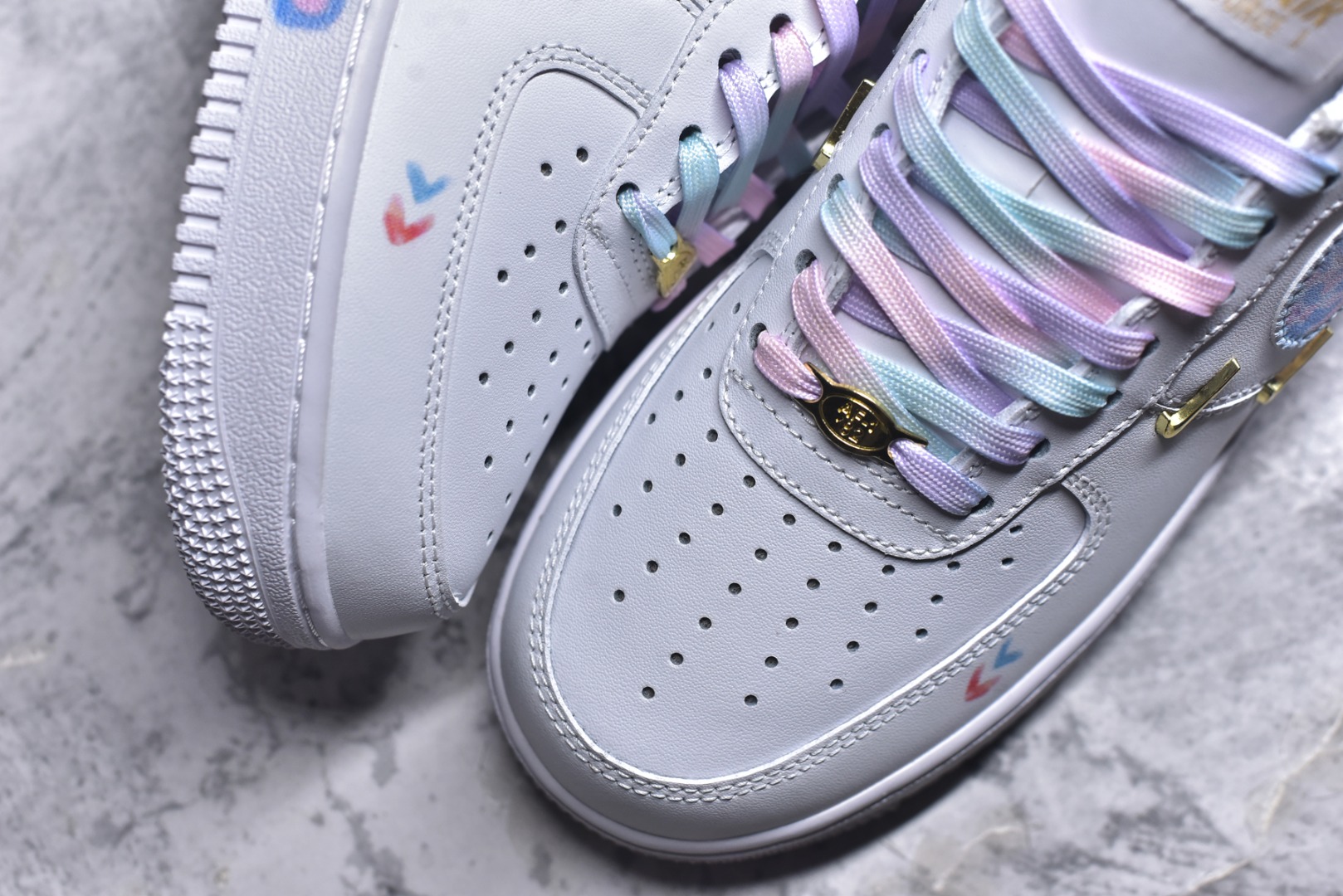 图片[8]-#Nike Air Force 1\’07 Low 四勾莫奈印象 空军一号低帮休闲板鞋 ZH0316-105 #定制皮料 定制鞋盒 原楦原纸板 纯正空军版型 内置全掌气垫 尺码：36 36.5 37.5 38 38.5 39 40 40.5 41 42 42.5 43 44 44.5 45 9.D4-选品中心