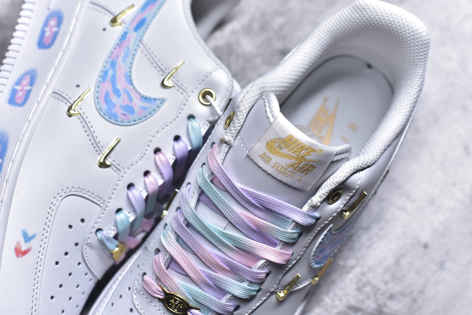 图片[9]-#Nike Air Force 1\’07 Low 四勾莫奈印象 空军一号低帮休闲板鞋 ZH0316-105 #定制皮料 定制鞋盒 原楦原纸板 纯正空军版型 内置全掌气垫 尺码：36 36.5 37.5 38 38.5 39 40 40.5 41 42 42.5 43 44 44.5 45 9.D4-选品中心