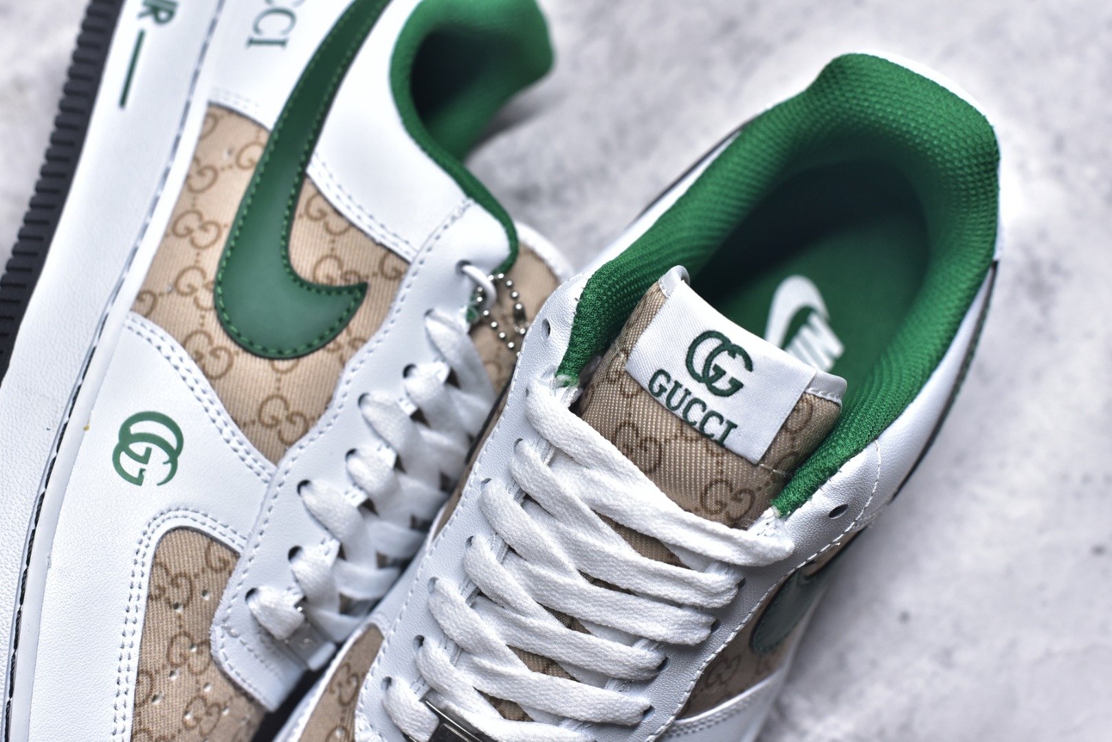 图片[9]-#Nike Air Force 1\’07 Low 古驰联名 花纹草绿 空军一号低帮休闲板鞋 AH8462-004 #原楦头原纸板 原装鞋盒 定制五金配件 内置全掌气垫 原厂鞋底 尺码：36 36.5 37.5 38 38.5 39 40 40.5 41 42 42.5 43 44 44.5 45 9.D4-选品中心