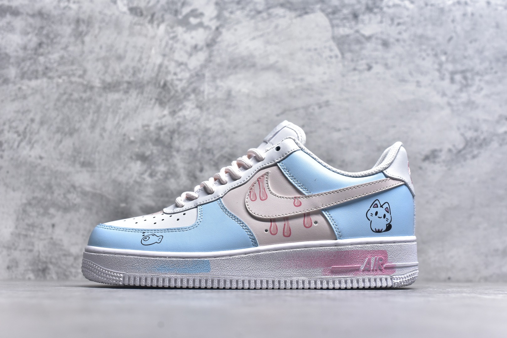 #Nike Air Force 1\'07 Low 小鱼小猫 空军一号低帮休闲板鞋 ZH0316-107 #定制皮料 定制鞋盒 原楦原纸板 纯正空军版型 内置全掌气垫 尺码：36 36.5 37.5 38 38.5 39 40 40.5 41 42 42.5 43 44 44.5 45 9.D4-选品中心