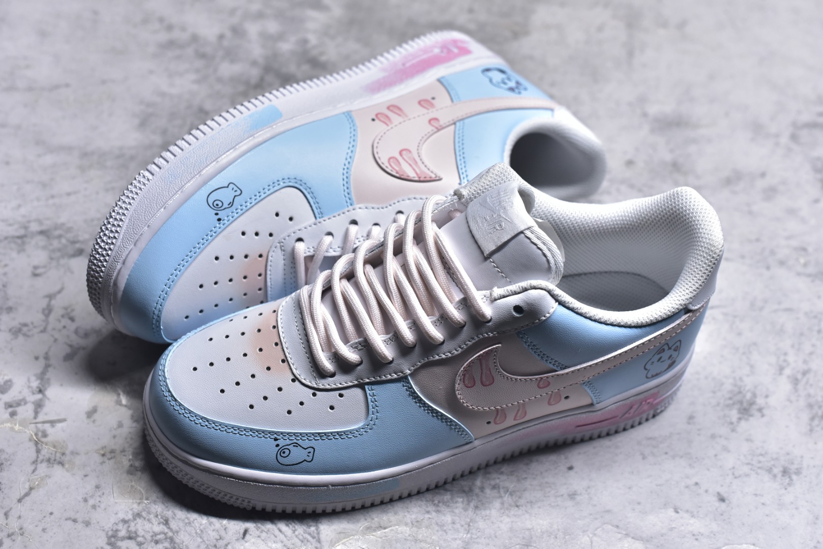图片[7]-#Nike Air Force 1\’07 Low 小鱼小猫 空军一号低帮休闲板鞋 ZH0316-107 #定制皮料 定制鞋盒 原楦原纸板 纯正空军版型 内置全掌气垫 尺码：36 36.5 37.5 38 38.5 39 40 40.5 41 42 42.5 43 44 44.5 45 9.D4-选品中心