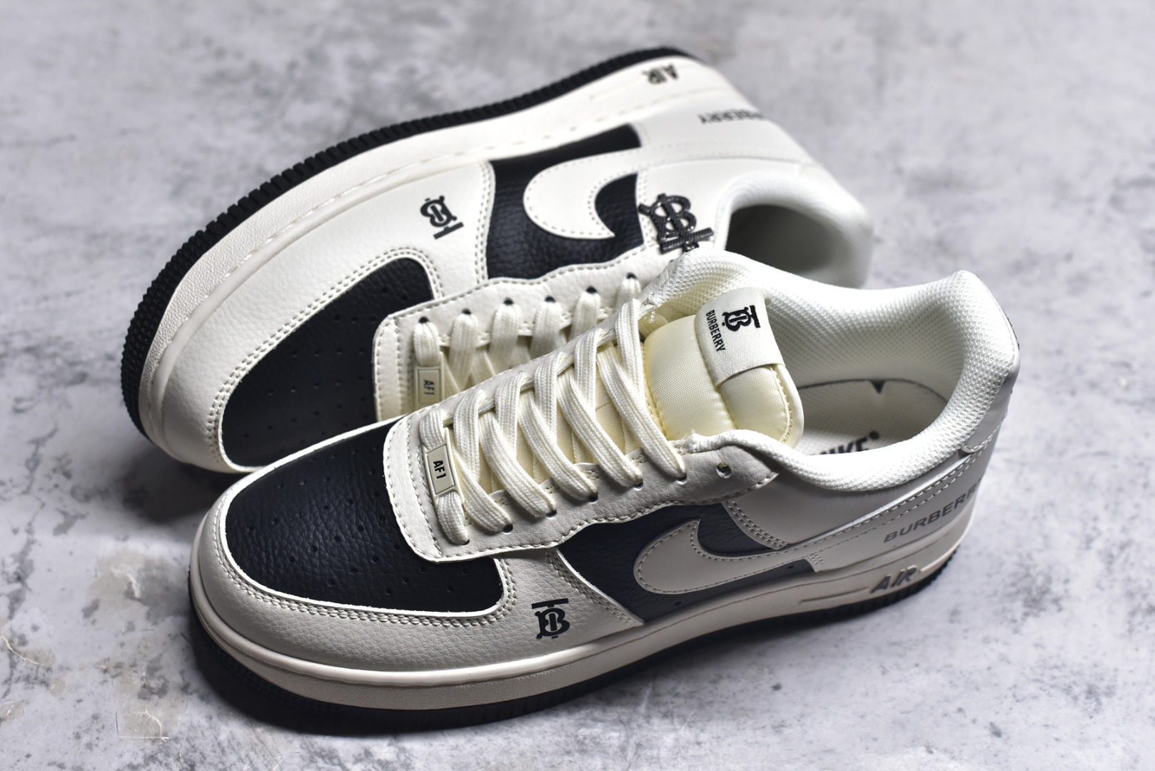 图片[7]-#Nk Air Force 1\’07 Low 巴宝莉联名-黑白拼接 空军一号低帮休闲板鞋 BB8588-227 #原楦头原纸板 原装鞋盒 定制五金配件 内置全掌气垫 原厂鞋底 尺码：36 36.5 37.5 38 38.5 39 40 40.5 41 42 42.5 43 44 44.5 45 9.D4-选品中心