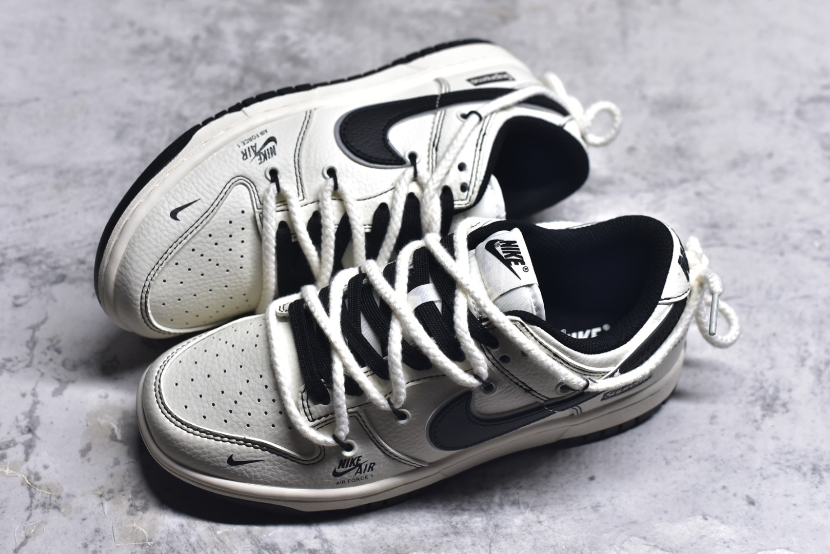 图片[7]-#Nk SB Dunk Low Supreme联名-米黑小标抽绳 周年高端定制 低帮休闲板鞋 XX2025-566 #定制鞋盒 大厂纯原品质出货 超高清洁度 皮料切割干净无任何毛边 细节完美 尺码：36 36.5 37.5 38 38.5 39 40 40.5 41 42 42.5 43 44 44.5 45 9.E5-选品中心