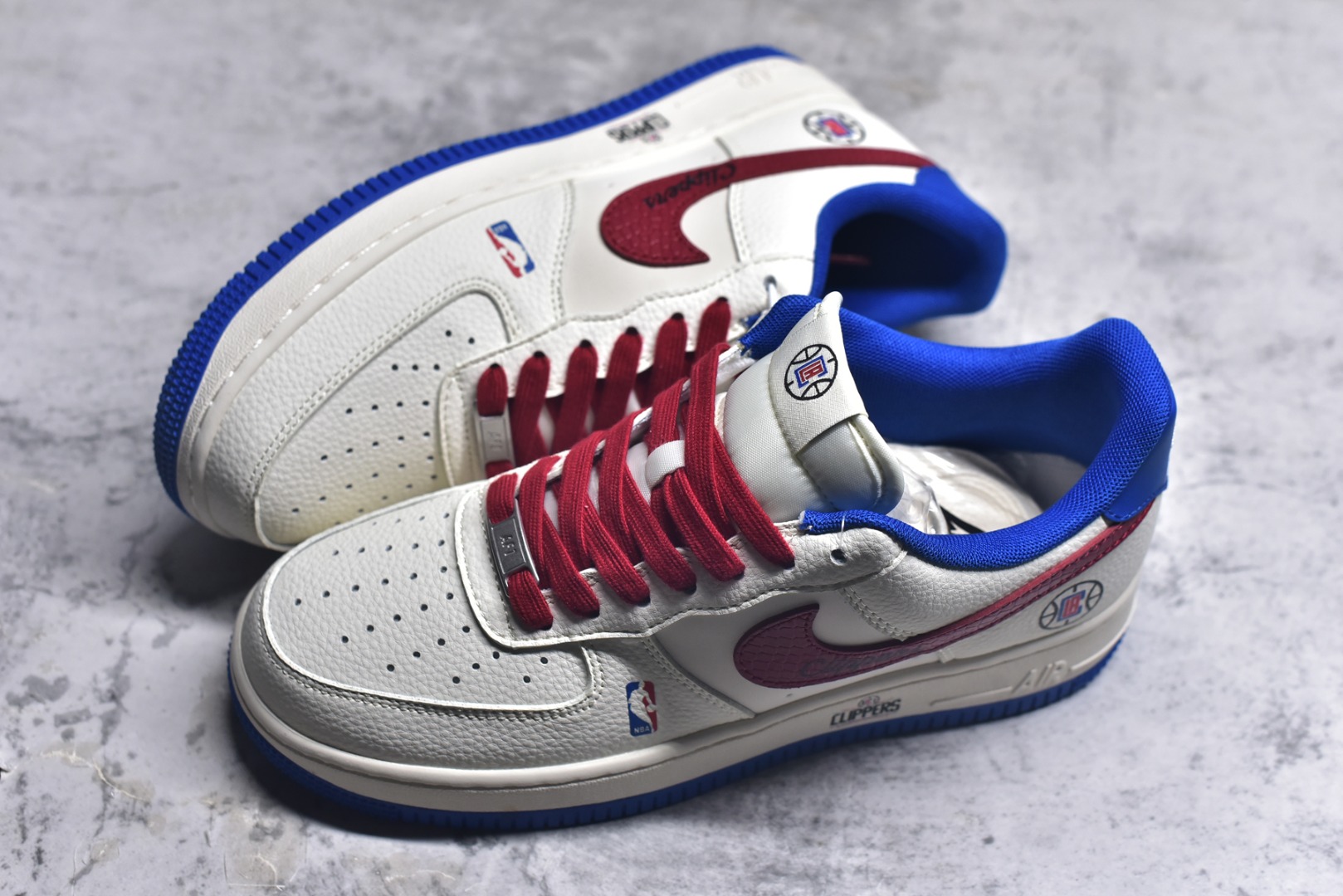 图片[7]-#Nike Air Force 1\’07 Low NBA联名 快船米蓝红 空军一号低帮休闲板鞋 QW5606-274 #原楦头原纸板 原装鞋盒 定制五金配件 内置全掌气垫 原厂鞋底 尺码：36 36.5 37.5 38 38.5 39 40 40.5 41 42 42.5 43 44 44.5 45 9.D4-选品中心