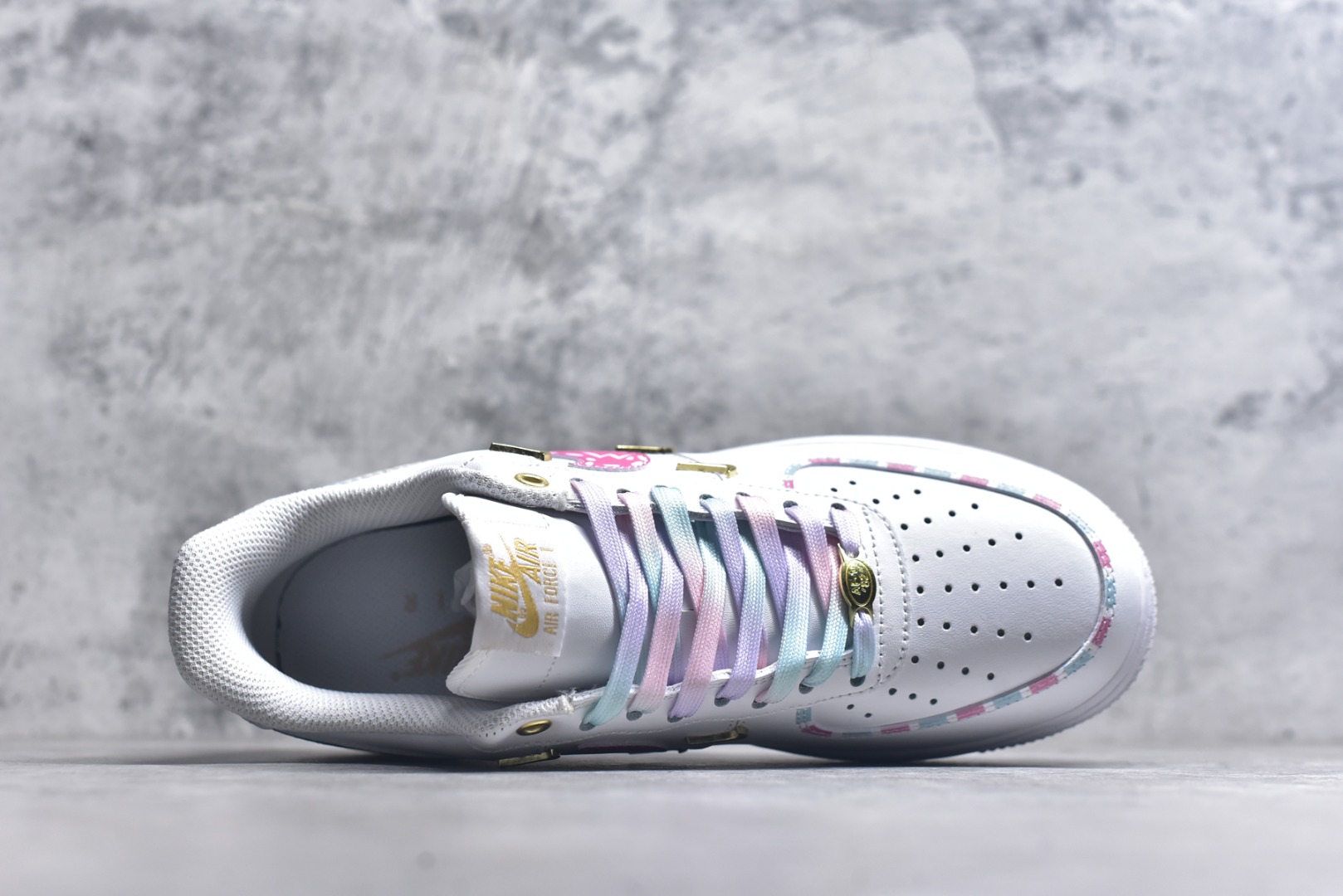 图片[4]-#Nike Air Force 1\’07 Low 四勾彩虹蛋糕 空军一号低帮休闲板鞋 ZH0316-115 #定制皮料 定制鞋盒 原楦原纸板 纯正空军版型 内置全掌气垫 尺码：36 36.5 37.5 38 38.5 39 40 40.5 41 42 42.5 43 44 44.5 45 9.D4-选品中心