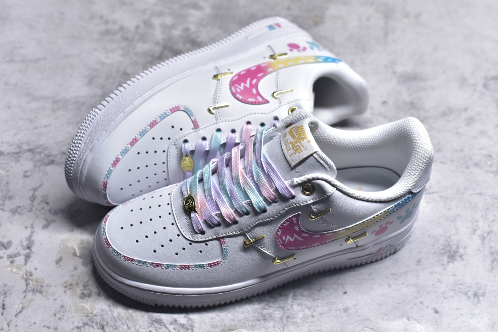 图片[7]-#Nike Air Force 1\’07 Low 四勾彩虹蛋糕 空军一号低帮休闲板鞋 ZH0316-115 #定制皮料 定制鞋盒 原楦原纸板 纯正空军版型 内置全掌气垫 尺码：36 36.5 37.5 38 38.5 39 40 40.5 41 42 42.5 43 44 44.5 45 9.D4-选品中心