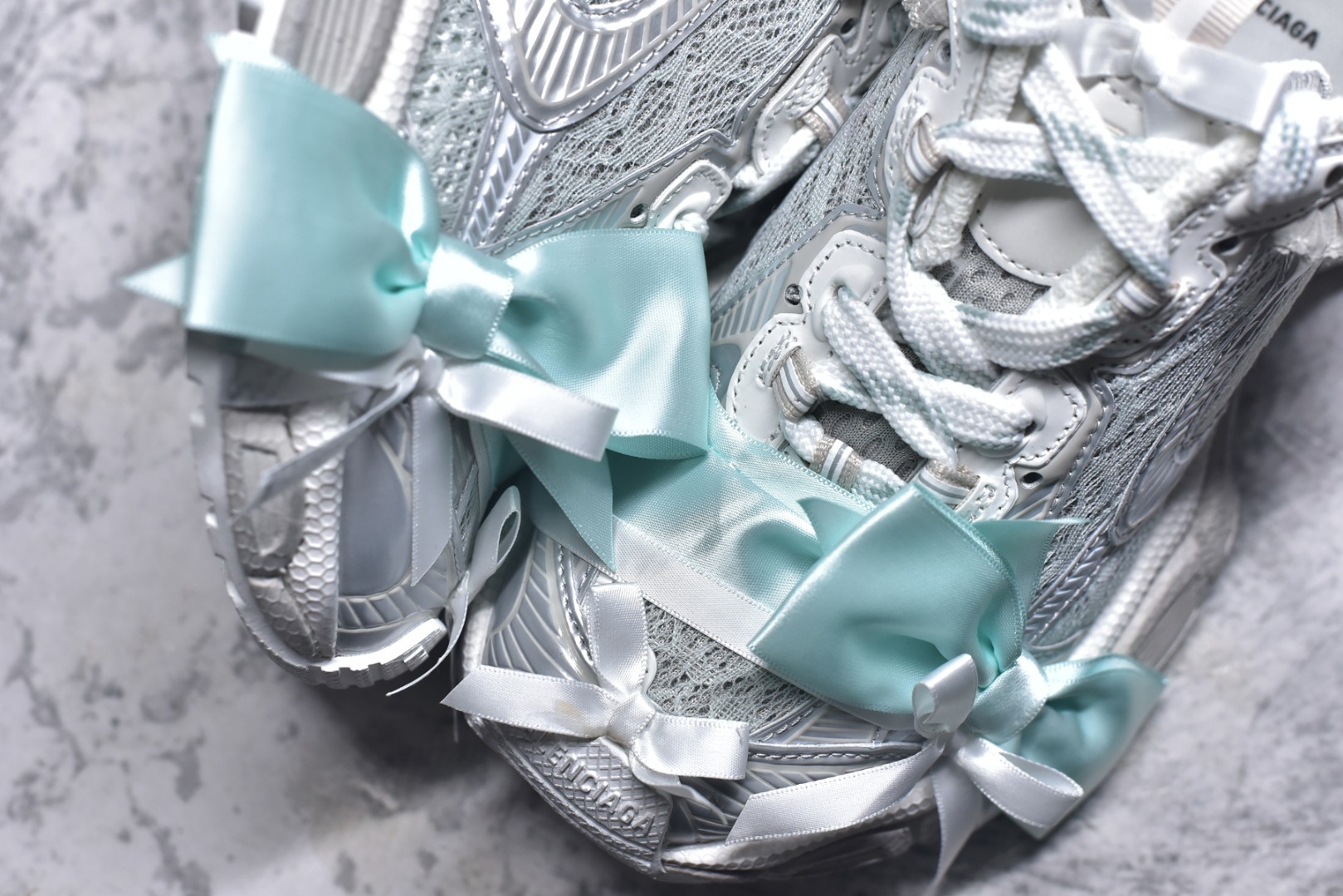 图片[8]-#巴黎世家/Balenciaga 3XL Worn-Out 10代系列老爹运动鞋，做旧蕾丝蝴蝶结 832994 WTSAX 0210，4844xj 尺码：35-46-选品中心