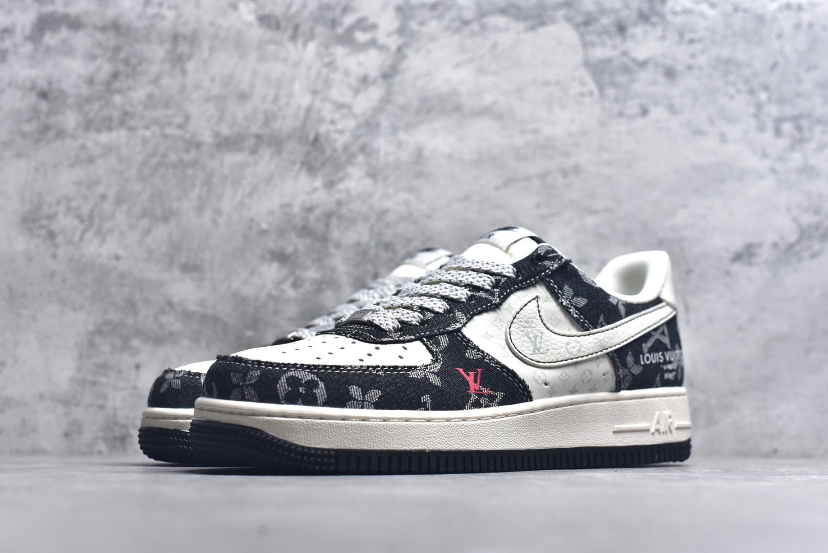 图片[2]-#Nike Air Force 1\’07 Low LV联名 牛仔米黑缝线 空军一号低帮休闲板鞋 MZ9588-815 #原楦头原纸板 原装鞋盒 定制五金配件 内置全掌气垫 原厂鞋底 尺码：36 36.5 37.5 38 38.5 39 40 40.5 41 42 42.5 43 44 44.5 45 9.D4-选品中心