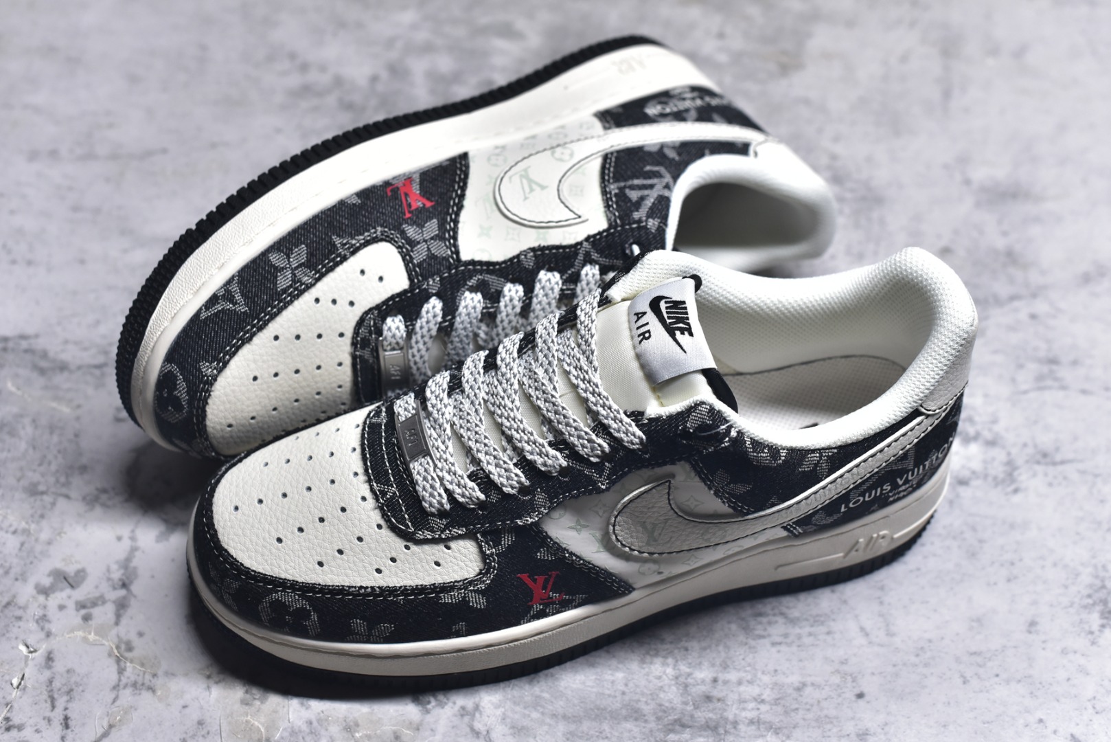 图片[7]-#Nike Air Force 1\’07 Low LV联名 牛仔米黑缝线 空军一号低帮休闲板鞋 MZ9588-815 #原楦头原纸板 原装鞋盒 定制五金配件 内置全掌气垫 原厂鞋底 尺码：36 36.5 37.5 38 38.5 39 40 40.5 41 42 42.5 43 44 44.5 45 9.D4-选品中心