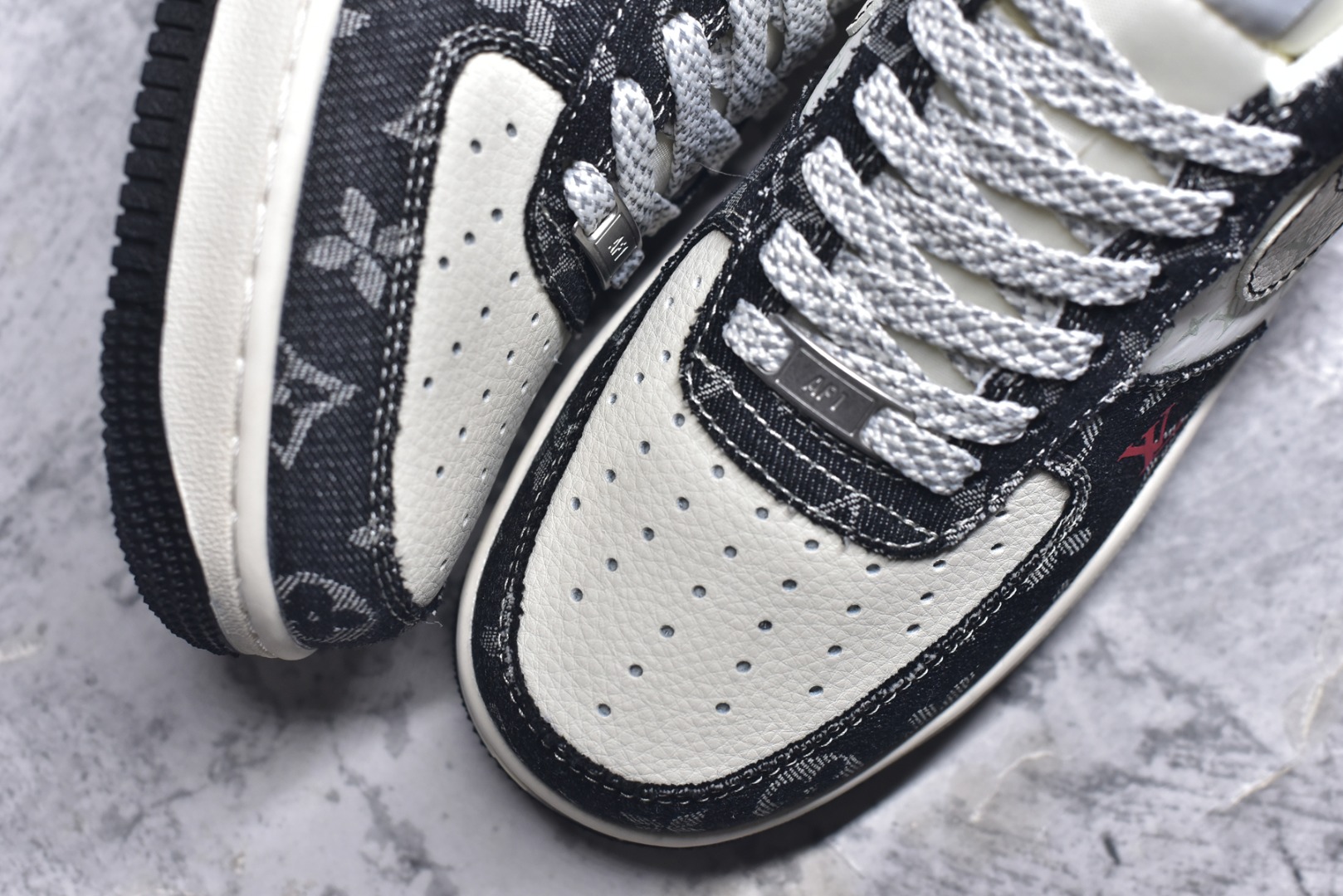 图片[8]-#Nike Air Force 1\’07 Low LV联名 牛仔米黑缝线 空军一号低帮休闲板鞋 MZ9588-815 #原楦头原纸板 原装鞋盒 定制五金配件 内置全掌气垫 原厂鞋底 尺码：36 36.5 37.5 38 38.5 39 40 40.5 41 42 42.5 43 44 44.5 45 9.D4-选品中心