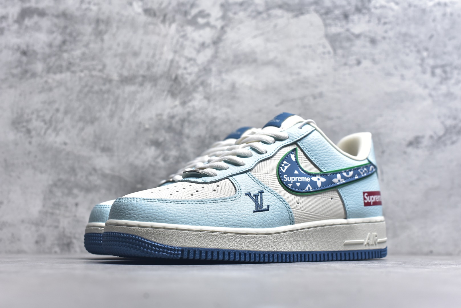 图片[2]-#Nike Air Force 1\’07 Low LV联名 白蓝 空军一号低帮休闲板鞋 YF9511-809 #原楦头原纸板 高端定制鞋盒 原厂鞋底 超高清洁度 细节完美 尺码：36 36.5 37.5 38 38.5 39 40 40.5 41 42 42.5 43 44 44.5 45 9.D4-选品中心