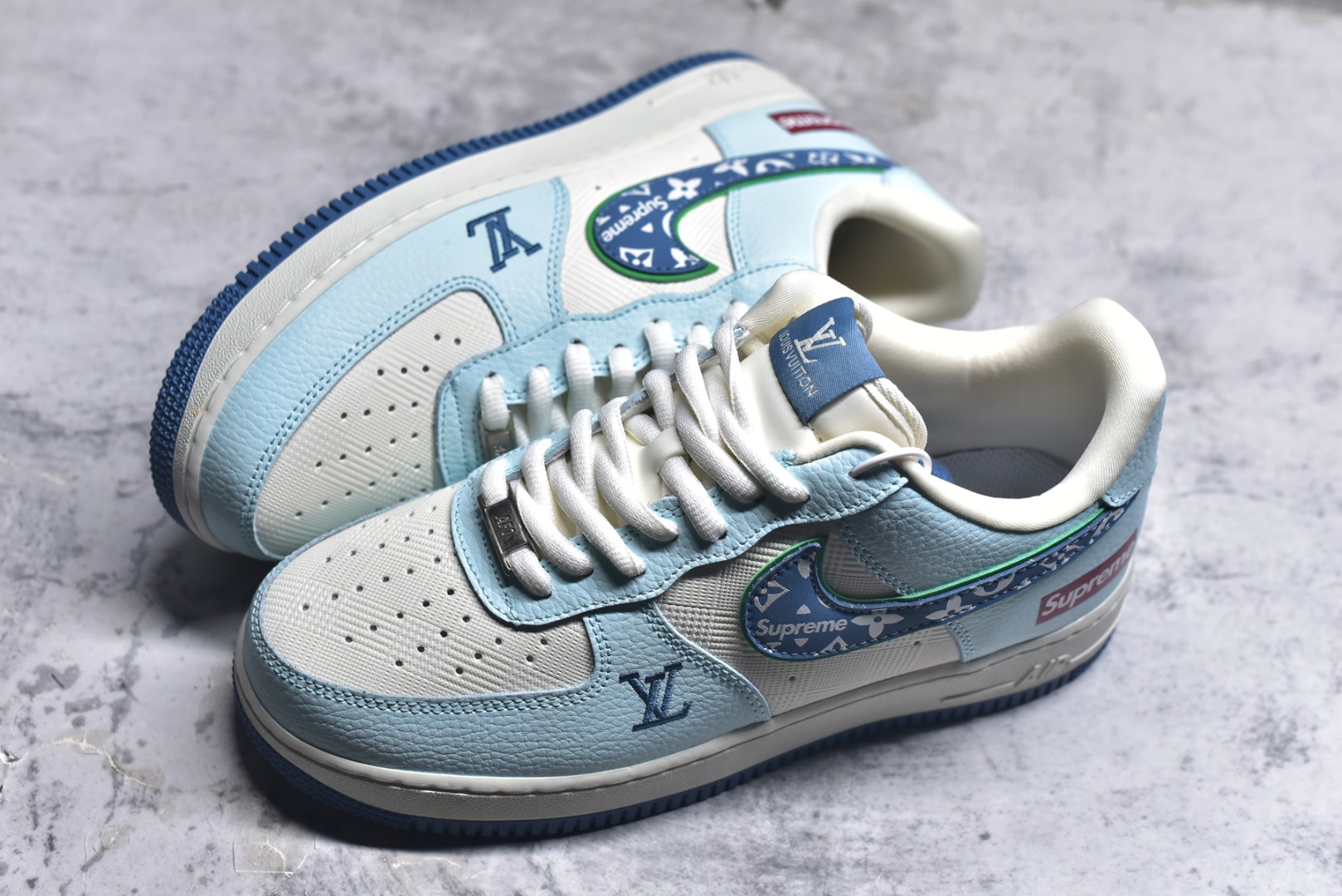 图片[7]-#Nike Air Force 1\’07 Low LV联名 白蓝 空军一号低帮休闲板鞋 YF9511-809 #原楦头原纸板 高端定制鞋盒 原厂鞋底 超高清洁度 细节完美 尺码：36 36.5 37.5 38 38.5 39 40 40.5 41 42 42.5 43 44 44.5 45 9.D4-选品中心