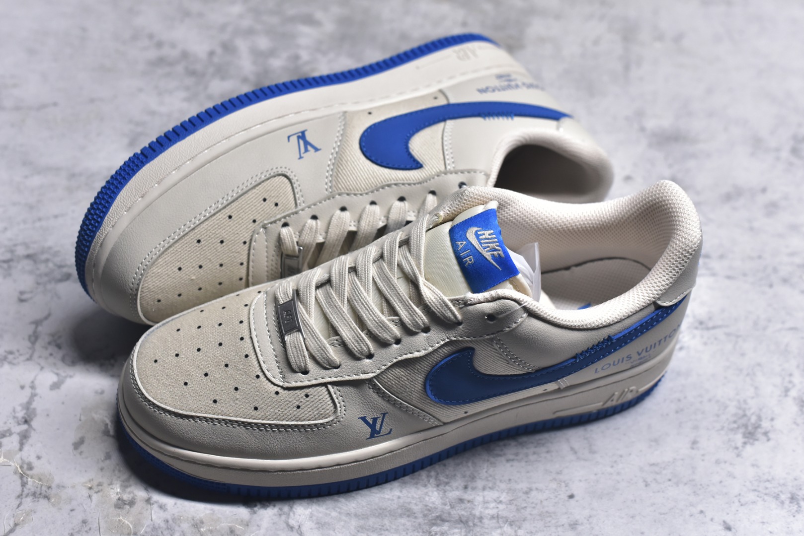 图片[7]-#Nike Air Force 1\’07 Low LV联名 网面拼接米蓝 空军一号低帮休闲板鞋 QW5836-025 #原楦头原纸板 原装鞋盒 定制五金配件 内置全掌气垫 原厂鞋底 尺码：36 36.5 37.5 38 38.5 39 40 40.5 41 42 42.5 43 44 44.5 45 9.D4-选品中心