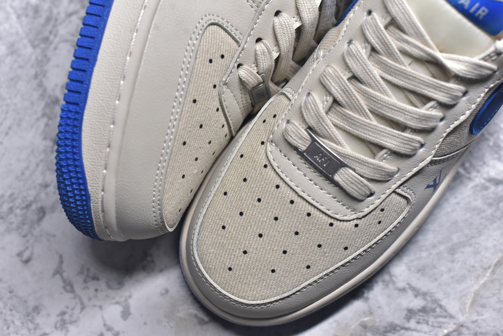 图片[8]-#Nike Air Force 1\’07 Low LV联名 网面拼接米蓝 空军一号低帮休闲板鞋 QW5836-025 #原楦头原纸板 原装鞋盒 定制五金配件 内置全掌气垫 原厂鞋底 尺码：36 36.5 37.5 38 38.5 39 40 40.5 41 42 42.5 43 44 44.5 45 9.D4-选品中心