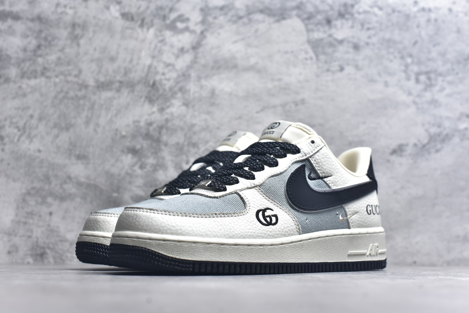 图片[2]-#Nike Air Force 1\’07 Low 古驰联名 白灰黑 空军一号低帮休闲板鞋 YF9511-808 #原楦头原纸板 原装鞋盒 定制五金配件 内置全掌气垫 原厂鞋底 尺码：36 36.5 37.5 38 38.5 39 40 40.5 41 42 42.5 43 44 44.5 45 9.D4-选品中心
