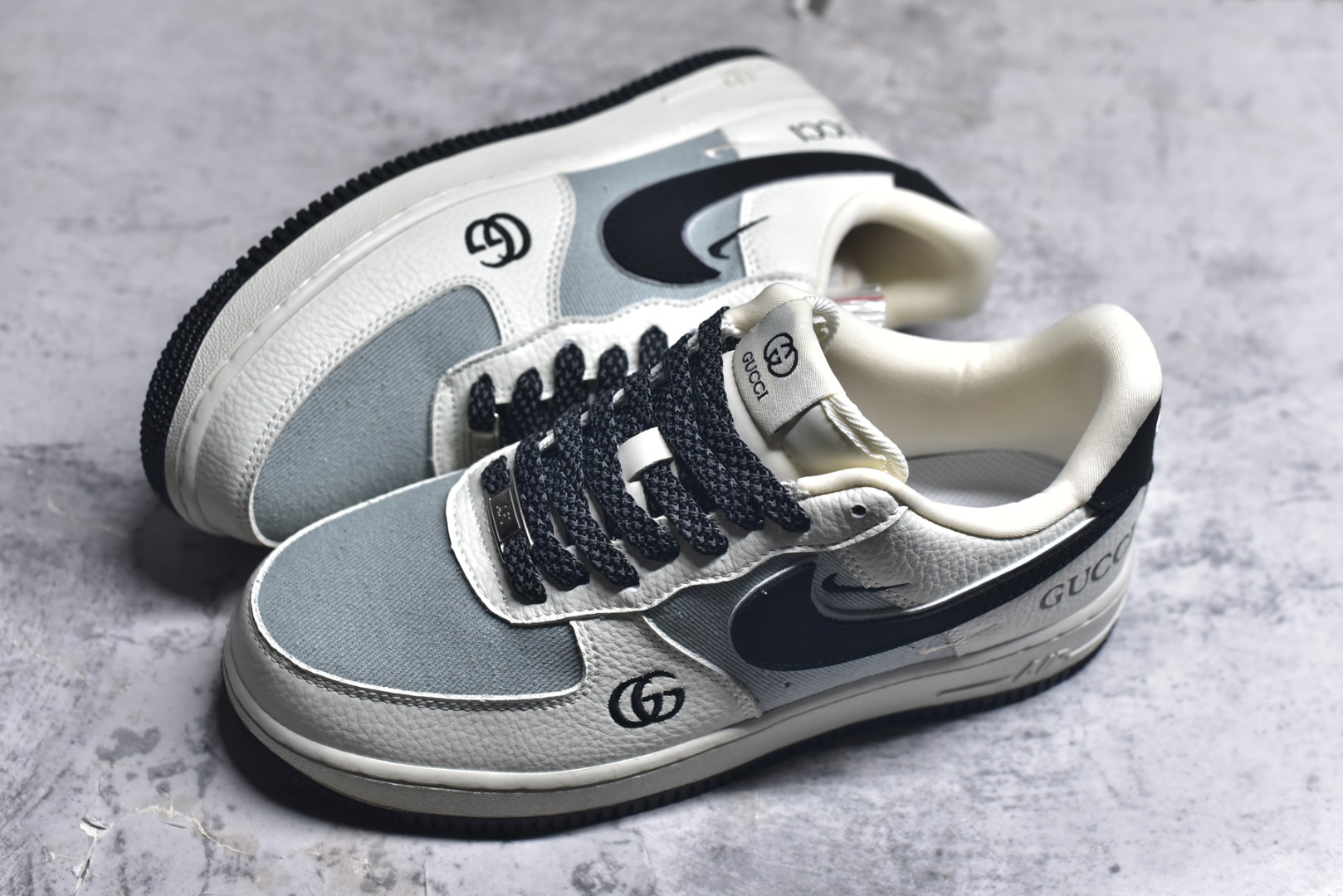 图片[7]-#Nike Air Force 1\’07 Low 古驰联名 白灰黑 空军一号低帮休闲板鞋 YF9511-808 #原楦头原纸板 原装鞋盒 定制五金配件 内置全掌气垫 原厂鞋底 尺码：36 36.5 37.5 38 38.5 39 40 40.5 41 42 42.5 43 44 44.5 45 9.D4-选品中心