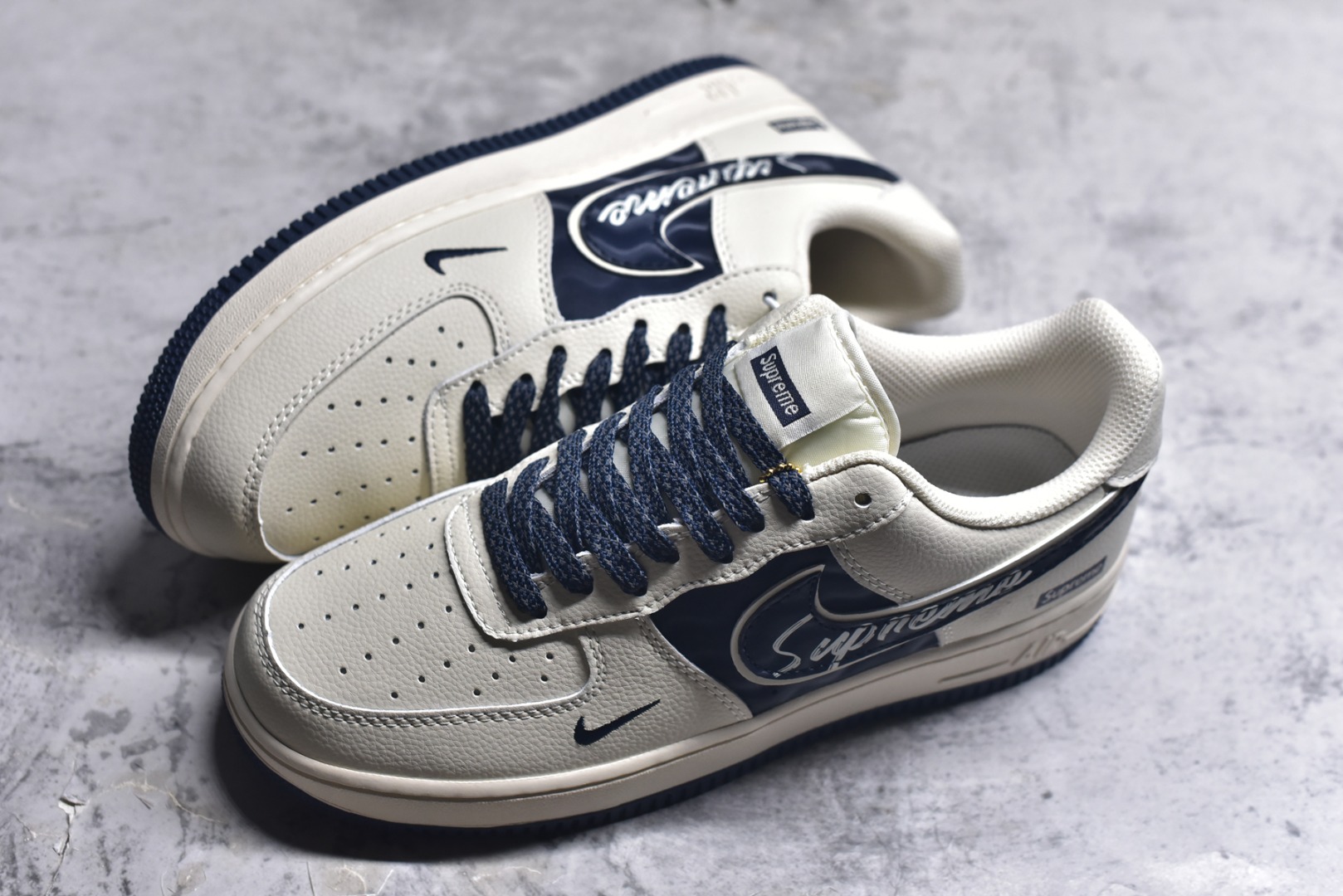 图片[7]-#Nike Air Force 1\’07 Low Supreme联名 波纹米蓝 空军一号低帮休闲板鞋 XY2025-001 #原楦头原纸板 原装鞋盒 定制五金配件 内置全掌气垫 原厂鞋底 尺码：36 36.5 37.5 38 38.5 39 40 40.5 41 42 42.5 43 44 44.5 45 9.D4-选品中心