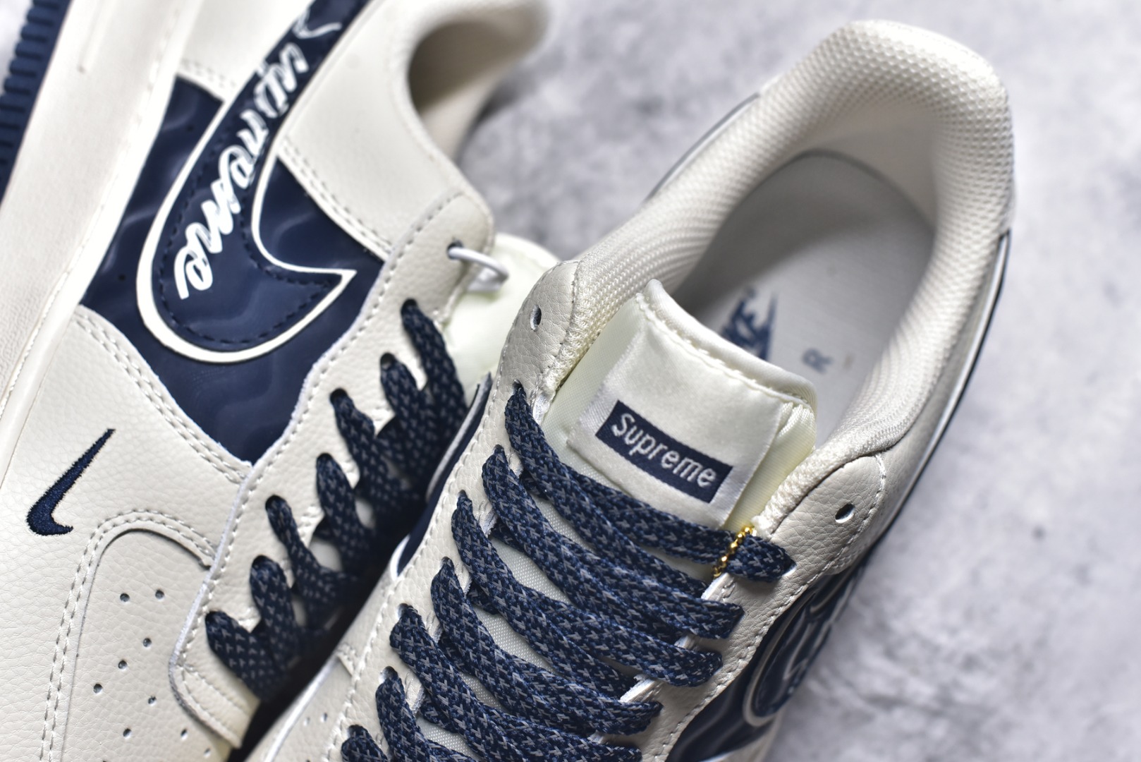 图片[9]-#Nike Air Force 1\’07 Low Supreme联名 波纹米蓝 空军一号低帮休闲板鞋 XY2025-001 #原楦头原纸板 原装鞋盒 定制五金配件 内置全掌气垫 原厂鞋底 尺码：36 36.5 37.5 38 38.5 39 40 40.5 41 42 42.5 43 44 44.5 45 9.D4-选品中心