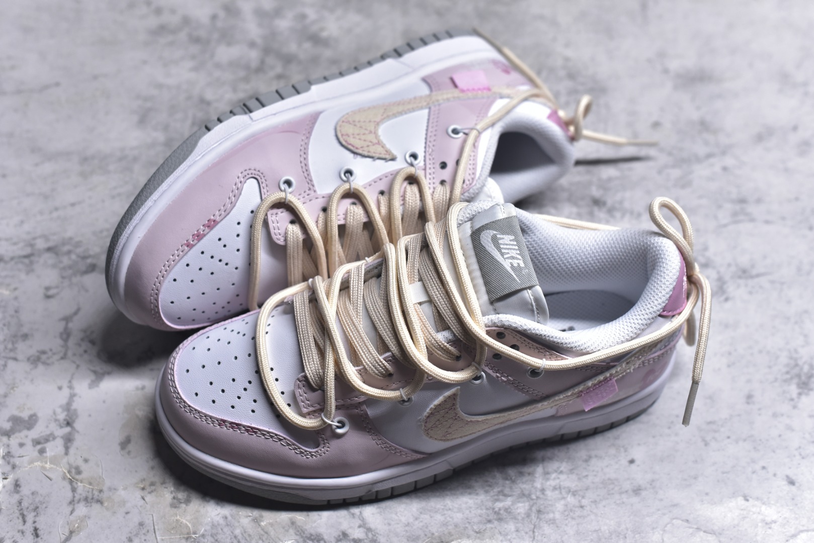 图片[7]-#Nike SB Dunk Low 情人节粉绑带 低帮休闲板鞋 DD1391-103 #定制鞋盒 超高清洁度 皮料切割干净无任何毛边 细节完美 尺码：35.5 36 36.5 37.5 38 38.5 39 40 9.E5-选品中心