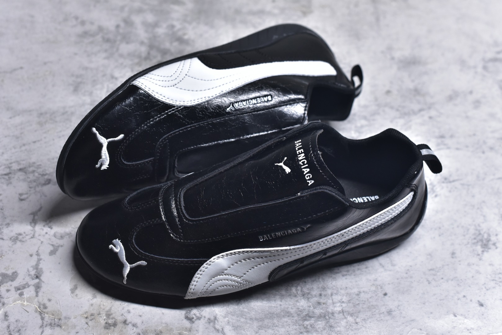 图片[7]-#PUMA 彪马 x Speedcat Suede Balenciaga巴黎世家 Speedcat 系列 薄底鞋 牛皮绒面革 圆头做旧磨损 低帮 生活休闲鞋 极速赛车系列 复古运动休闲跑鞋 充正版本 鞋面设计轻量透气 提供了舒适性和穿着感受 柔软内里材质 穿着更加舒适 橡胶鞋底提供持久的牵引力 货号： 40651501 尺码：35 36 37 38 39 40 41 42 43 44 45-选品中心