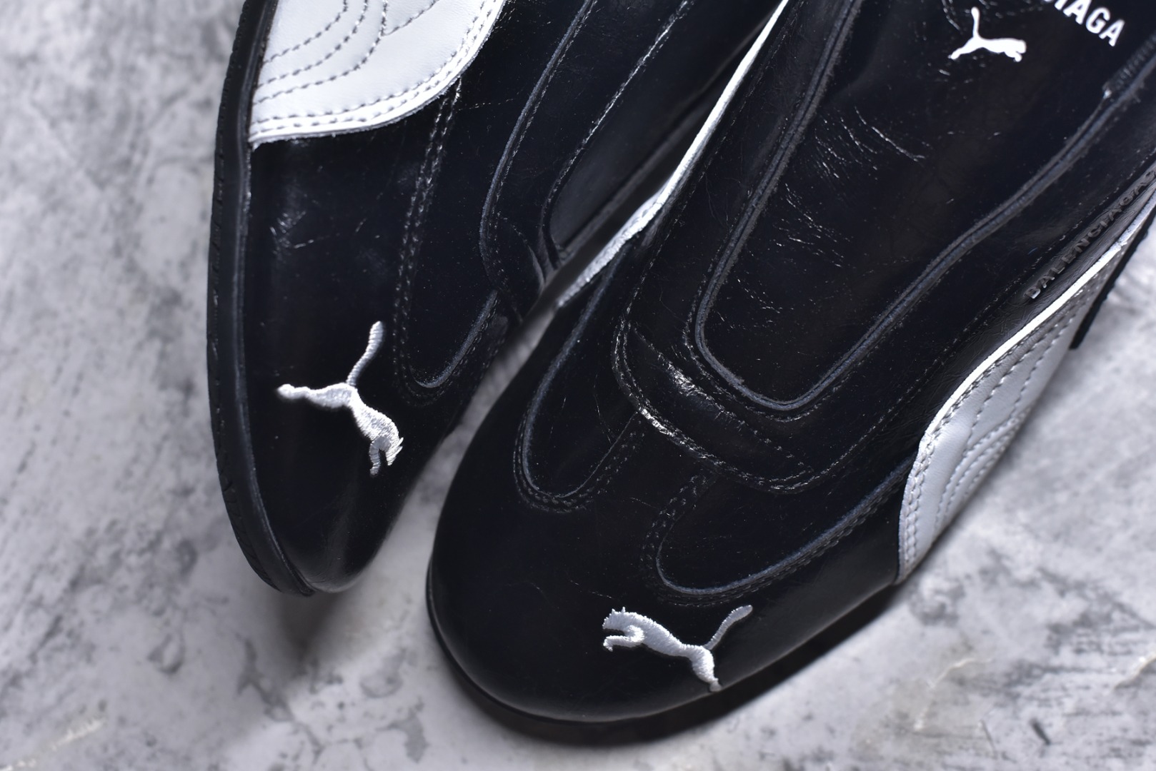 图片[8]-#PUMA 彪马 x Speedcat Suede Balenciaga巴黎世家 Speedcat 系列 薄底鞋 牛皮绒面革 圆头做旧磨损 低帮 生活休闲鞋 极速赛车系列 复古运动休闲跑鞋 充正版本 鞋面设计轻量透气 提供了舒适性和穿着感受 柔软内里材质 穿着更加舒适 橡胶鞋底提供持久的牵引力 货号： 40651501 尺码：35 36 37 38 39 40 41 42 43 44 45-选品中心