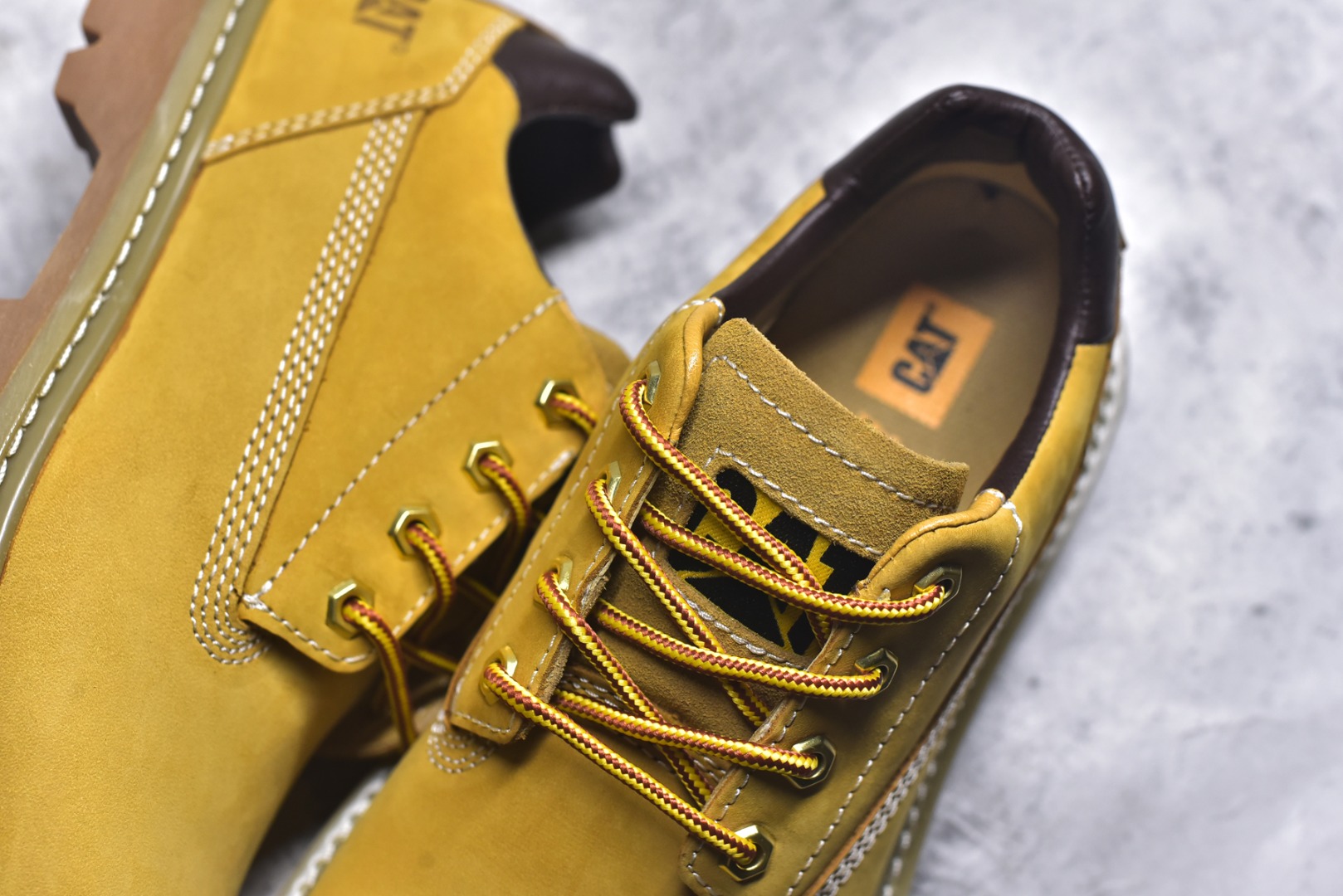 图片[9]-#卡特CAT卡特 硬汉推土机品牌经典百搭户外休闲大黄靴系列#广东大厂品质 秋冬新款 常年主打 时尚潮流搭配 面料釆用意大利进口磨砂牛皮 全鞋真牛皮材料 大底到五金都是代工厂原材料制作 好货不杀猪 首单质量严格把控 全套官网统一包装 今年冬季防寒户外专用 日常随意搭配 型男必备 尺码：38 39 40 41 42 43 44-选品中心