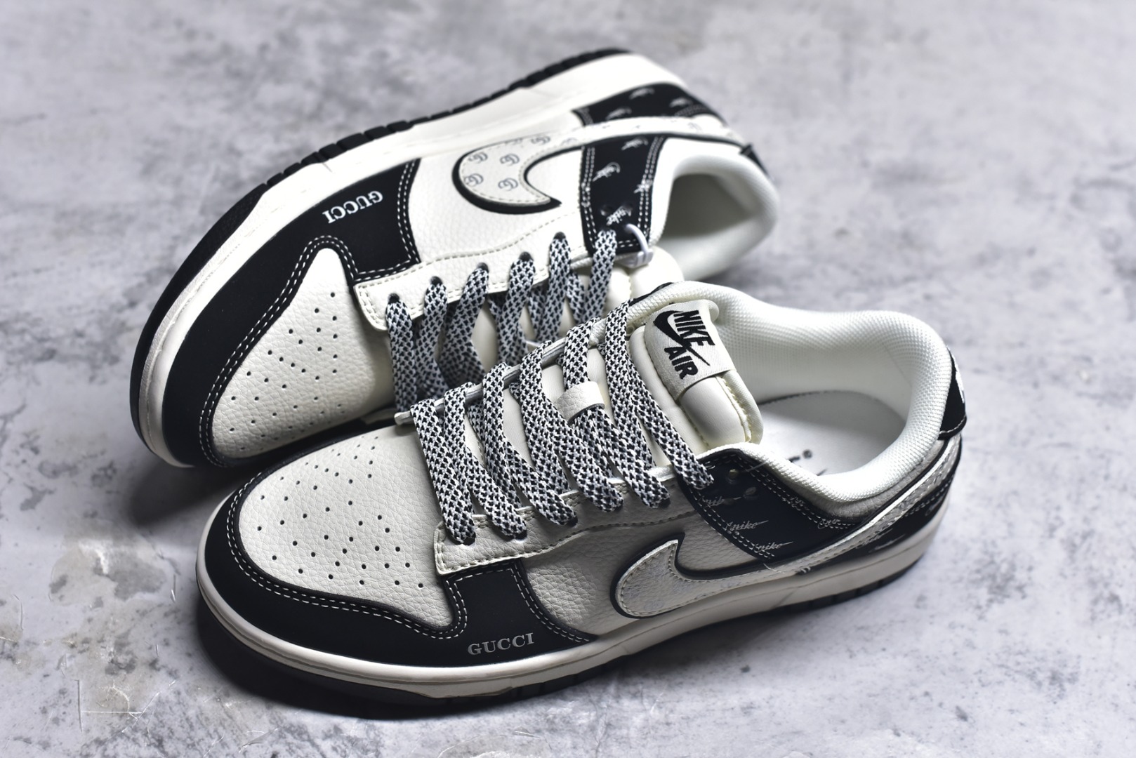 图片[7]-#Nike SB Dunk Low 古驰联名 黑白熊猫 周年高端定制 低帮休闲板鞋 JP1628-021 #定制鞋盒 大厂纯原品质出货 超高清洁度 皮料切割干净无任何毛边 细节完美 尺码：36 36.5 37.5 38 38.5 39 40 40.5 41 42 42.5 43 44 44.5 45 9.E5-选品中心