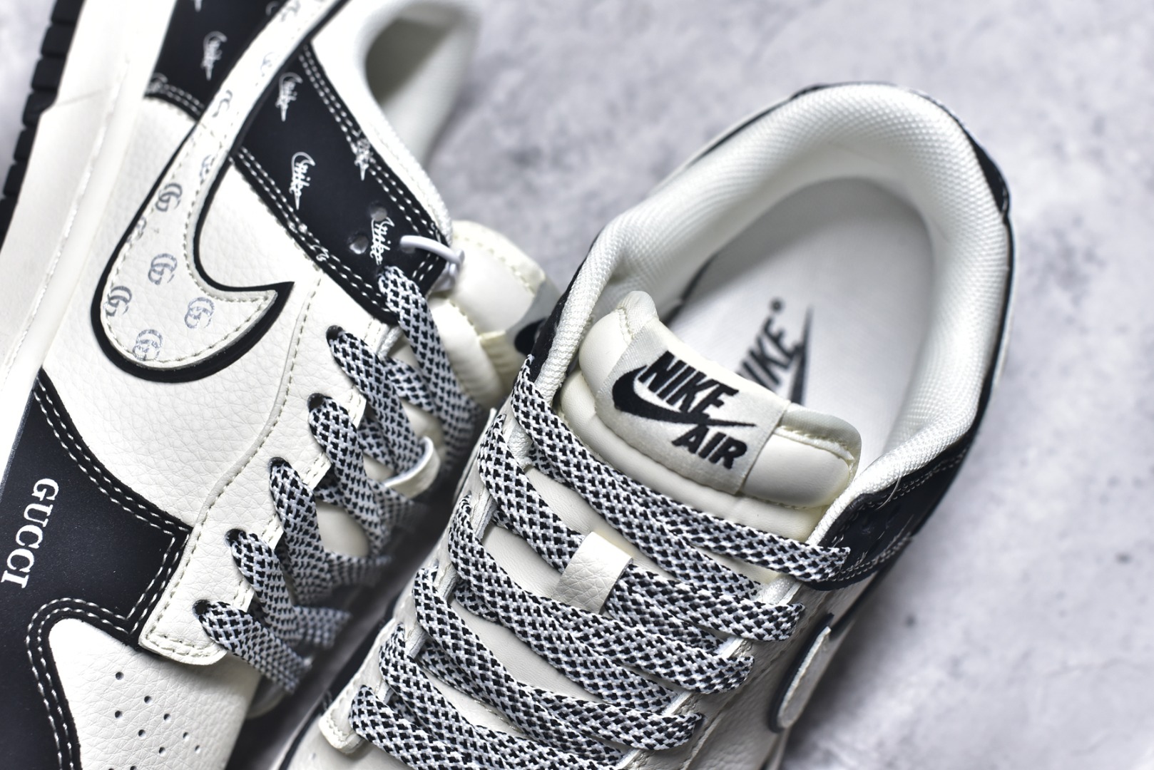 图片[9]-#Nike SB Dunk Low 古驰联名 黑白熊猫 周年高端定制 低帮休闲板鞋 JP1628-021 #定制鞋盒 大厂纯原品质出货 超高清洁度 皮料切割干净无任何毛边 细节完美 尺码：36 36.5 37.5 38 38.5 39 40 40.5 41 42 42.5 43 44 44.5 45 9.E5-选品中心