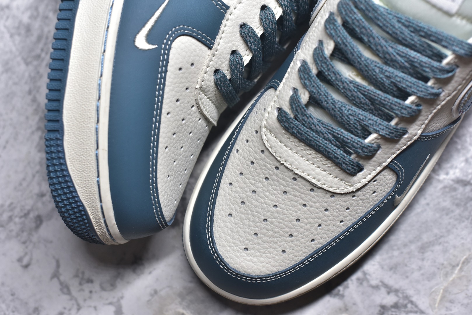 图片[8]-#Nike Air Force 1\’07 Low LV联名 拼接彩勾 空军一号低帮休闲板鞋 DD1982-301 #原楦头原纸板 原装鞋盒 定制五金配件 内置全掌气垫 原厂鞋底 尺码：36 36.5 37.5 38 38.5 39 40 40.5 41 42 42.5 43 44 44.5 45 9.D4-选品中心