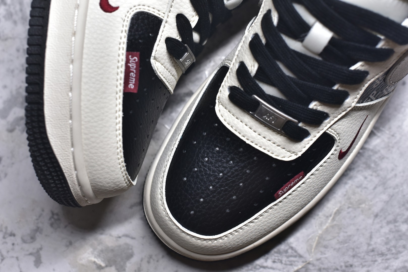 图片[8]-#Nike Air Force 1\’07 Low 联名 米白黑黑红 高端定制 低帮休闲板鞋 XD2588-610 #定制鞋盒 大厂纯原品质出货 超高清洁度 皮料切割干净无任何毛边 细节完美 尺码：36 36.5 37.5 38 38.5 39 40 40.5 41 42 42.5 43 44 44.5 45 9.D4-选品中心