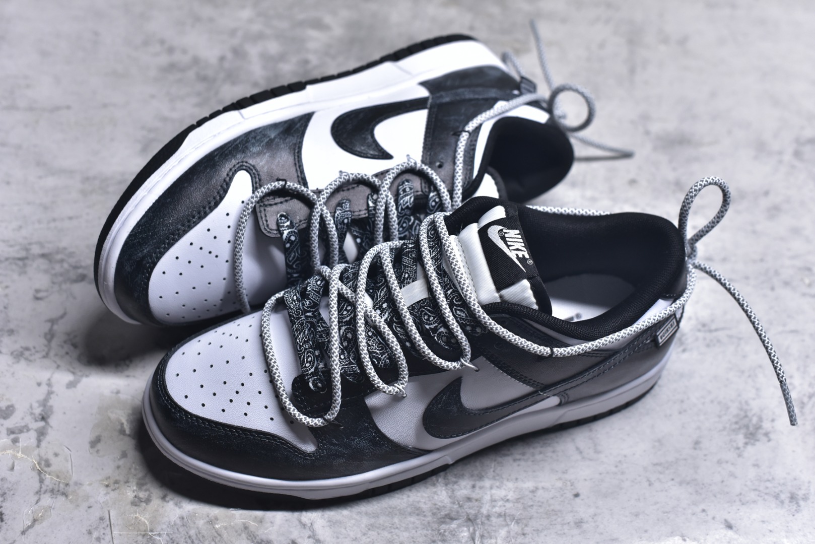 图片[7]-#Nike SB Dunk Low 绑带 周年高端定制 低帮休闲板鞋 HF5441-100 清夜扪心 #定制鞋盒 大厂纯原品质出货 超高清洁度 皮料切割干净无任何毛边 细节完美 尺码：40 40.5 41 42 42.5 43 44 44.5 45 46-选品中心