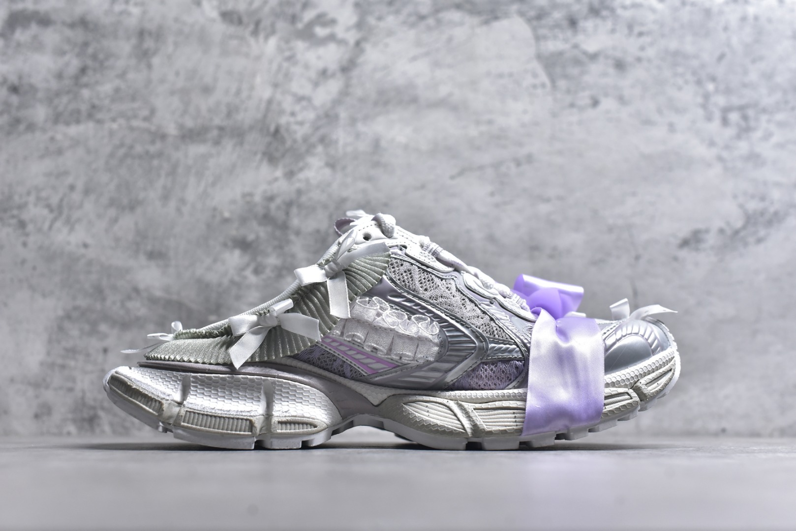 图片[3]-#Balenciaga巴黎世家 3XL Lace 蕾丝蝴蝶结做旧 白色 货号：825468WXLMC9050 尺码：35 36 37 38 39 40-选品中心