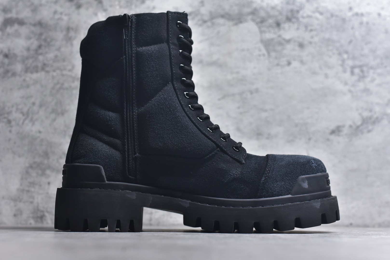 图片[3]-#巴黎世家/Balenciaga Combat Strike Boot L20系列增高靴，破损黑色 694042 W2H11 3300，53050t 尺码：39 40 41 42 43 44 45（偏大一码）-选品中心