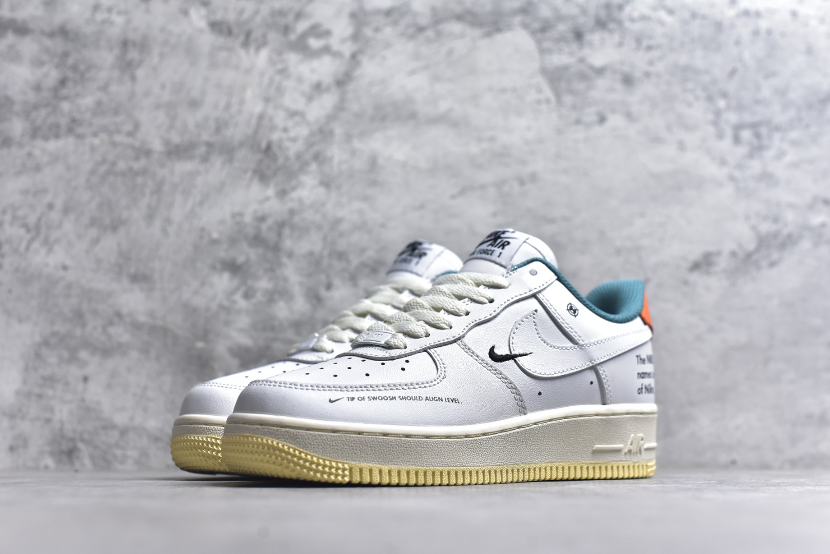 图片[2]-#Air Force 1 \’07白绿橙 原楦头原纸板 纯正空军版型 专注外贸渠道 全掌内置蜂窝气垫 #原盒配件 原厂中底钢印、拉帮完美 货号：DM0970-111 尺码：36 36.5 37.5 38 38.5 39 40 40.5 41 42 42.5 43 44 44.5 45-选品中心