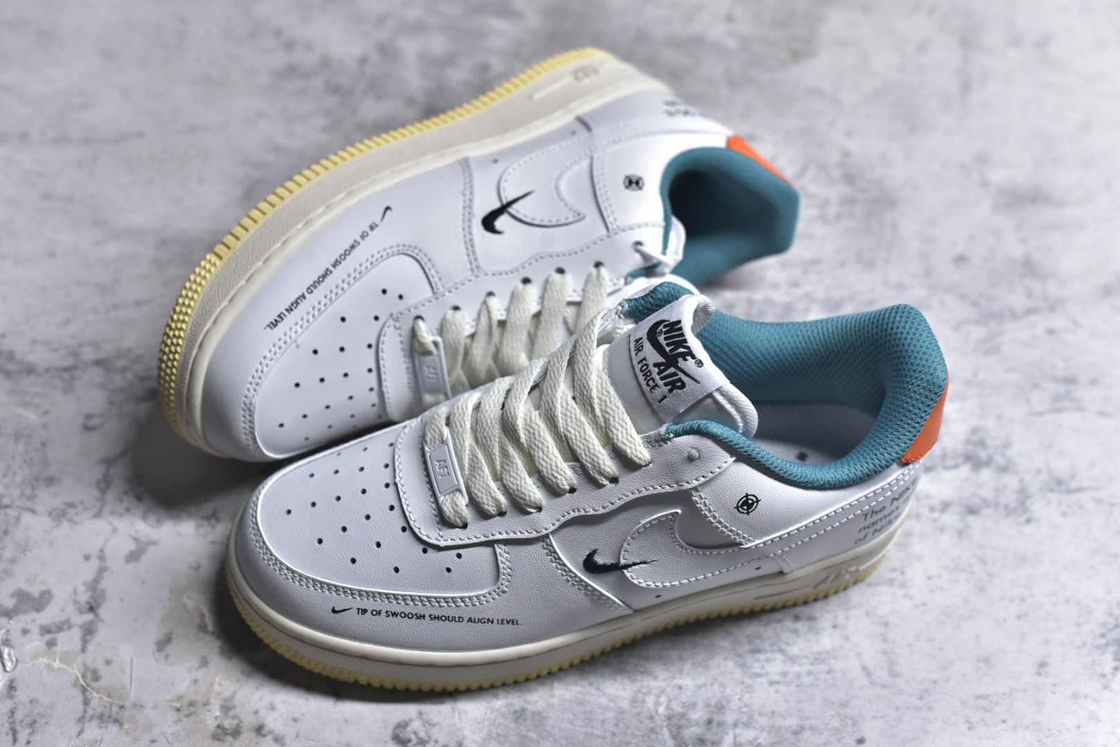 图片[7]-#Air Force 1 \’07白绿橙 原楦头原纸板 纯正空军版型 专注外贸渠道 全掌内置蜂窝气垫 #原盒配件 原厂中底钢印、拉帮完美 货号：DM0970-111 尺码：36 36.5 37.5 38 38.5 39 40 40.5 41 42 42.5 43 44 44.5 45-选品中心