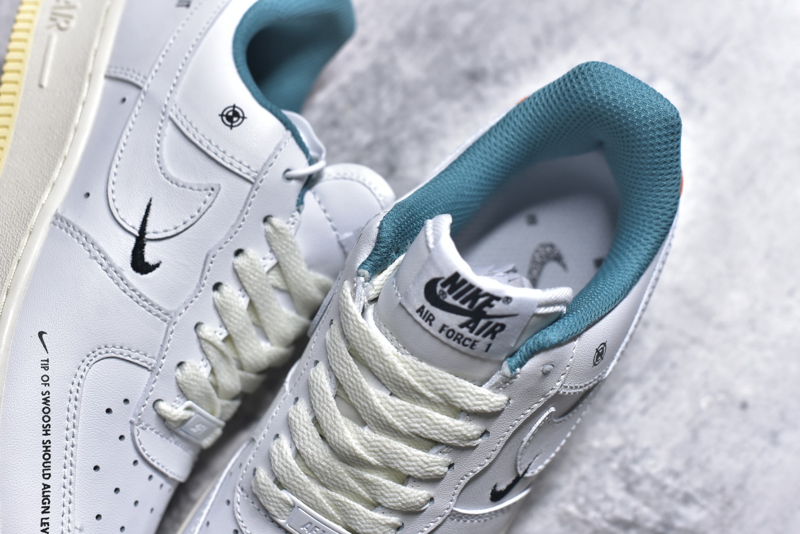 图片[9]-#Air Force 1 \’07白绿橙 原楦头原纸板 纯正空军版型 专注外贸渠道 全掌内置蜂窝气垫 #原盒配件 原厂中底钢印、拉帮完美 货号：DM0970-111 尺码：36 36.5 37.5 38 38.5 39 40 40.5 41 42 42.5 43 44 44.5 45-选品中心