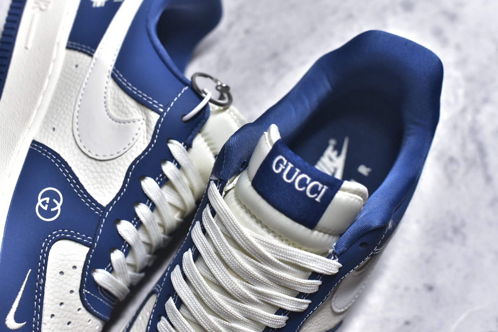 图片[9]-#NIke Air Force 1 \’07 Low “古驰联名——海涛蓝”空军一号 低帮 运动鞋 休闲鞋 折边针车 工艺难度大 原楦头原纸板 原装鞋盒 定制五金配件 内置全掌气垫 原厂鞋底 货号：KK1988-085 尺码：36 36.5 37.5 38 38.5 39 40 40.5 41 42 42.5 43 44 44.5 45-选品中心