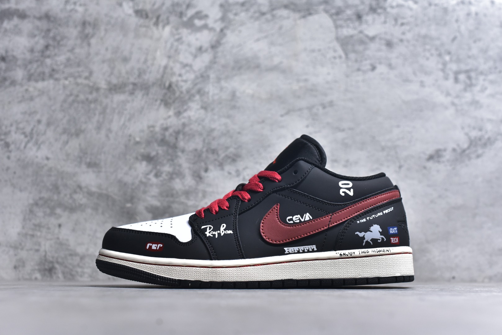 #AJ1低帮 Jordan Air Jordan 1 奔腾不息 马年限定 国风 新中式 清新 休闲 泼墨 减震 低帮 复古篮球鞋 男女同款 货号：553558-040 尺码：36 36.5 37.5 38 38.5 39 40 40.5 41 42 42.5 43 44 44.5 45 46-选品中心