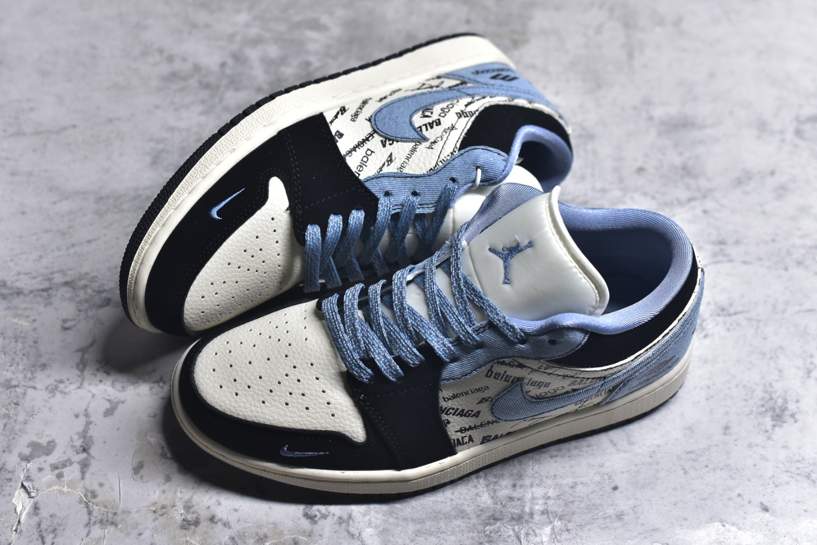 图片[7]-#海外爆款限量发售！高端定制Air Jordan 1 Low AJ1 乔1 “巴黎世家联名—水洗牛仔蓝”高端定制 低帮复古篮球鞋 #定制鞋盒 大厂纯原品质出货 超高清洁度 皮料切割干净无任何毛边 细节完美 货号：LD8888-010 尺码：36 36.5 37.5 38 38.5 39 40 40.5 41 42 42.5 43 44 44.5 45-选品中心