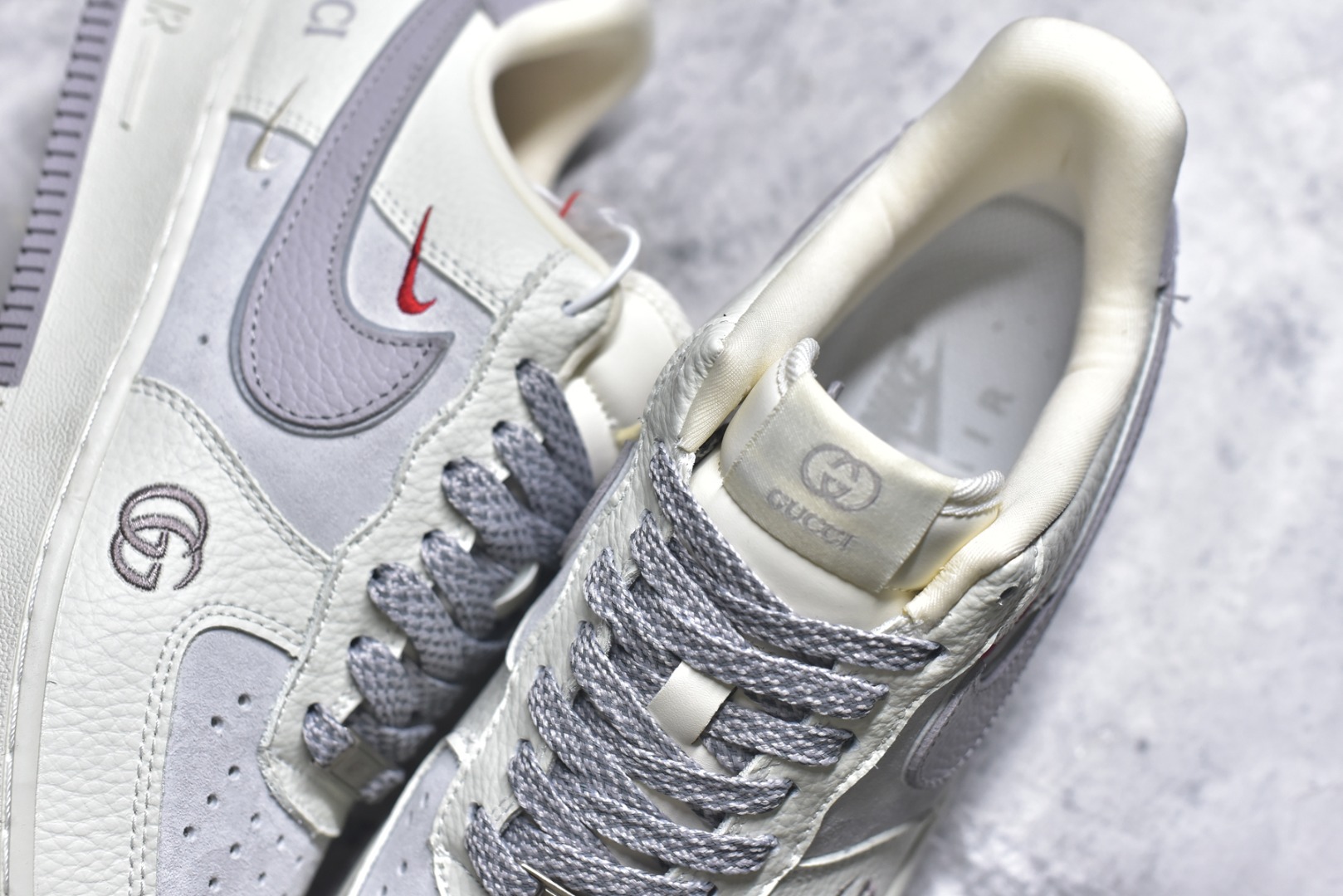 图片[9]-#海外限量发售！公司级NIke Air Force 1 \’07 Low GUCCI 联名–白浅褐色空军一号低帮 运动鞋 休闲鞋 折边针车 工艺难度大 原楦头原纸板 高端定制鞋盒 原厂鞋底 超高清洁度 细节完美 货号：YF9511-807 尺码：36 36.5 37.5 38 38.5 39 40 40.5 41 42 42.5 43 44 44.5 45-选品中心