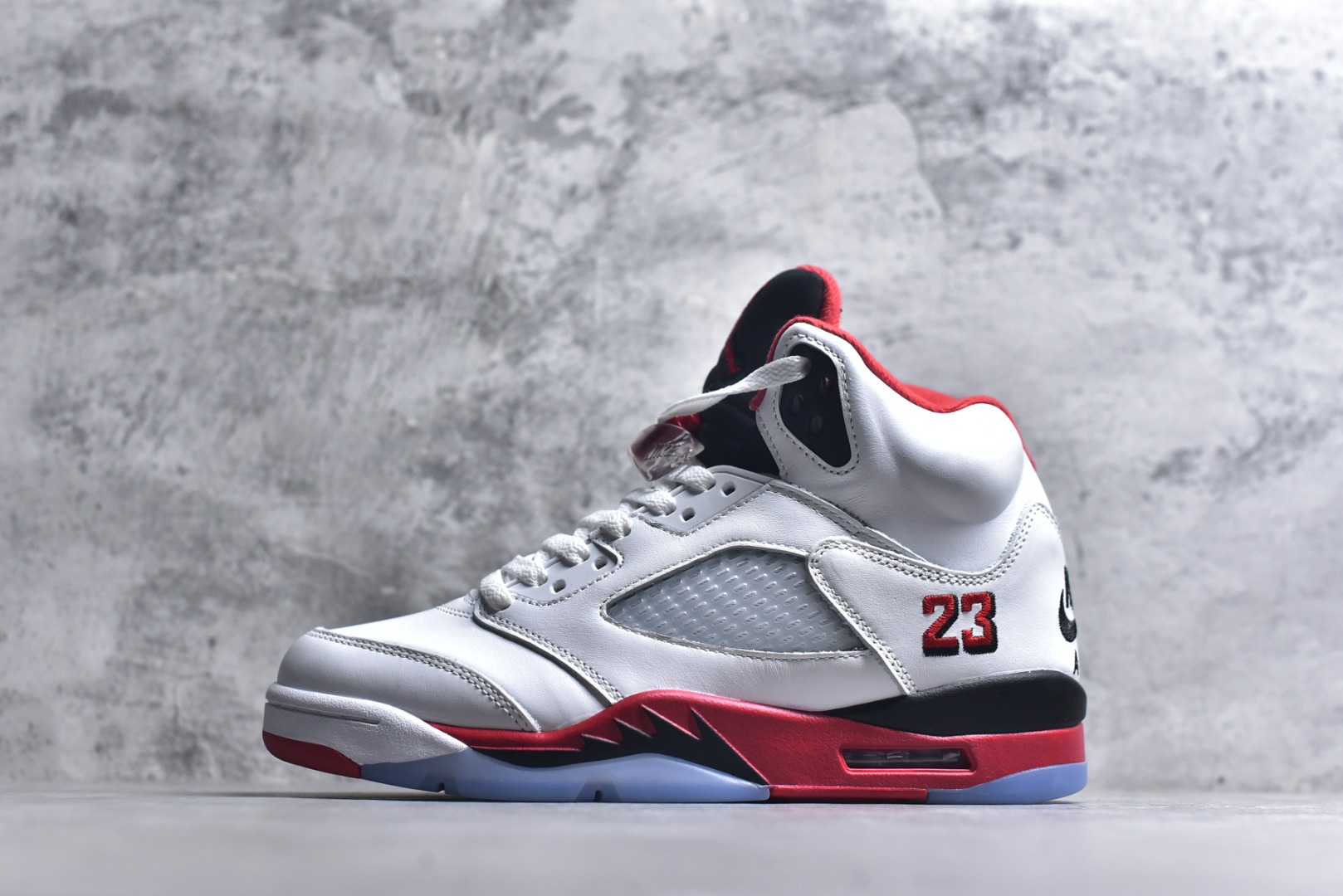 #顶级原版 头层皮 AJ5 乔5 白红 HQ7978-101 男鞋 40 40.5 41 42 42.5 43 44 44.5 45 46 47.5-选品中心