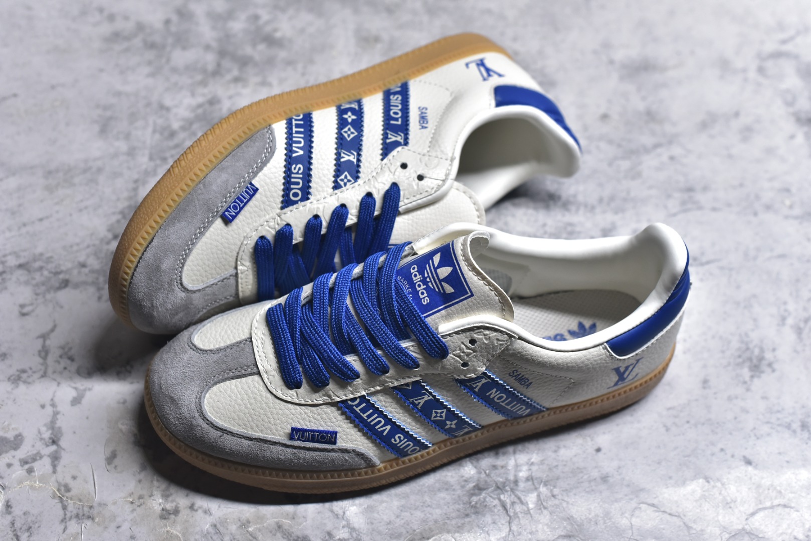 图片[7]-#独家实拍✨Adidas SAMBA OG 德训鞋 LV联名款 高端定制桑巴系列 大厂纯原品质出货 超高清洁度 细节完美 舒适百搭 低帮休闲板鞋 男女同款 货号：XR005 尺码：36-45（半）-选品中心