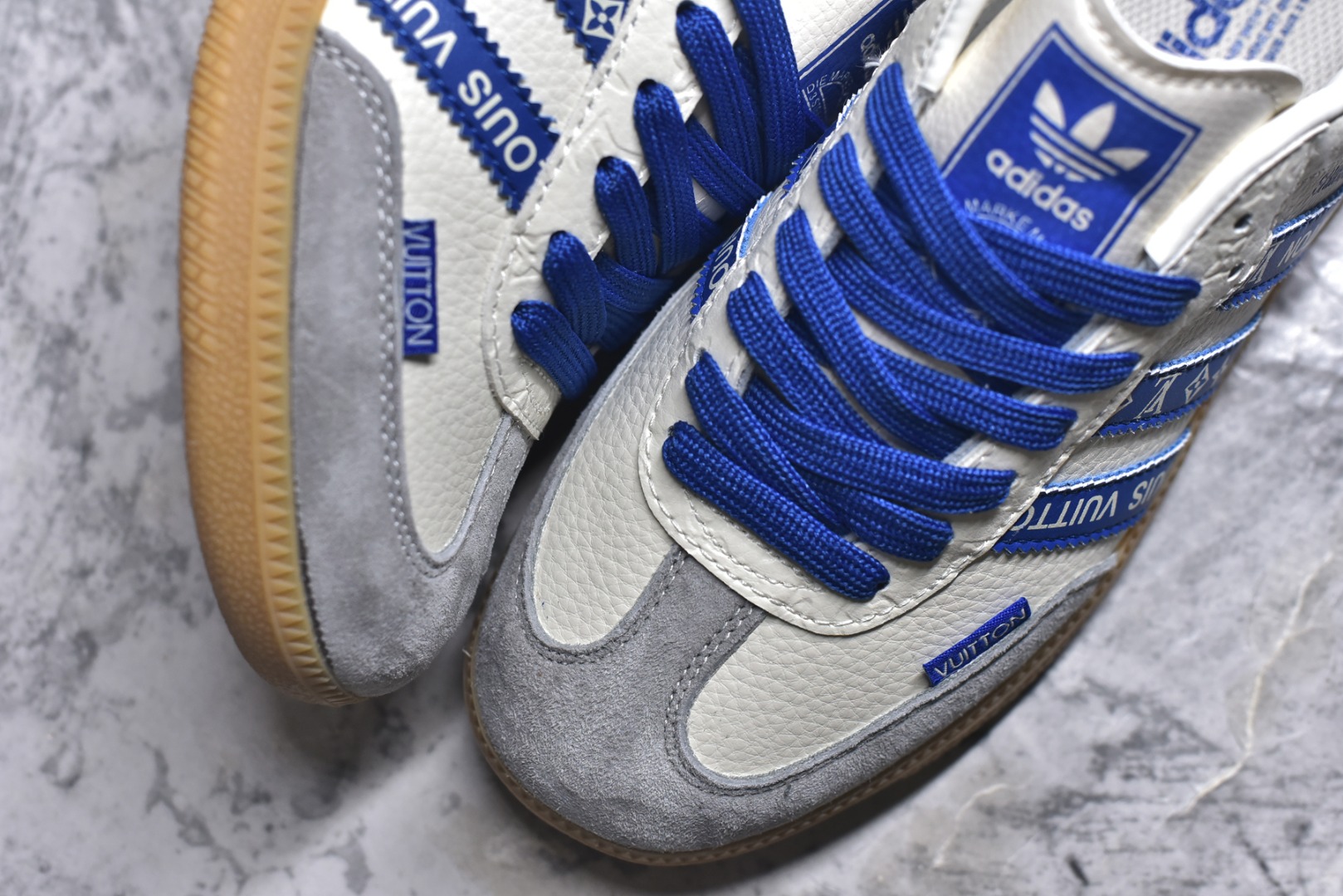 图片[8]-#独家实拍✨Adidas SAMBA OG 德训鞋 LV联名款 高端定制桑巴系列 大厂纯原品质出货 超高清洁度 细节完美 舒适百搭 低帮休闲板鞋 男女同款 货号：XR005 尺码：36-45（半）-选品中心