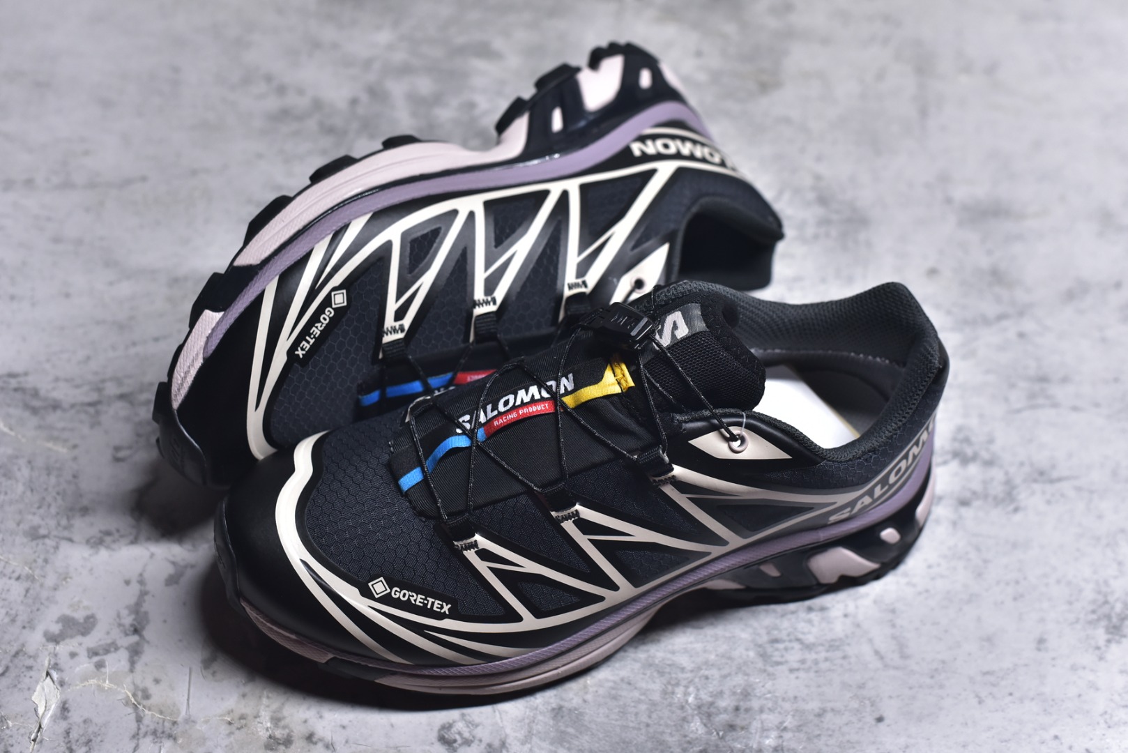 图片[7]-#Salomon XT-6 GTX 防水款新配色478614 萨洛蒙复古潮流户外机能登山跑鞋 纯原外贸平台特供订单 耗时半年巨作 全套原纸板楦头开发 原厂特供网布配套加持 确保原汁原味 完美呈现版型 原档数据独家私模五层组合大底 原装Ortholite轻量化鞋垫 中底布带钢印编号 原厂TPU锁扣 进口港宝加持 后跟自然饱满 还原公司包裹性 鞋面以“锯齿”状的包裹系统呈现 在基色底之下加入了各种色点缀 将公司的最新技术和时尚前卫的造型融入耐用的长跑款式中 鞋面由 TPU 薄膜制成 并焊接在高耐磨网眼上 使其既时尚又坚固 由 ACS底盘支撑 可增强稳定性和支撑力 以及由橡胶凸耳 Contragrip外底覆盖的 EVA 缓冲中底 旨在应对崎岖的地形 鞋舌上的彩色Salomon 标签、Quicklace 系统以及鞋头、鞋舌和鞋跟上的附加品牌使细节更加完美 让穿着者可以轻松驾驭户外与通勤下的任何运动生活场景 无缝鞋身户外随意纵横 颜值与脚感兼备 出街通勤 绝对非常吸睛 你值得拥有 尺码：36 36.5 37.5 38 38.5 39 40 40.5 41 42 42.5 43 44 44.5 45-选品中心
