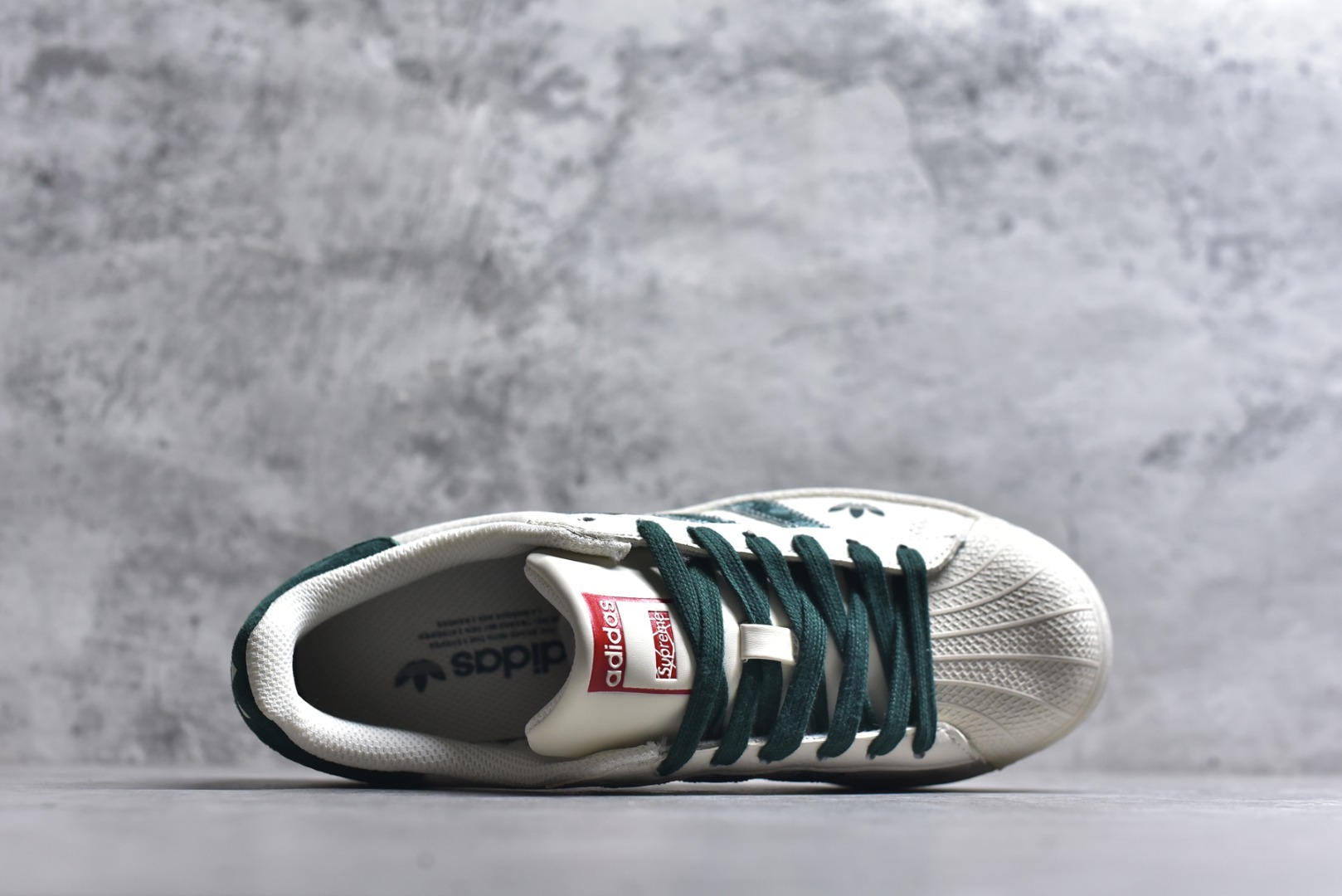 图片[4]-#独家实拍✨定制版AD Originals Superstar x Supreme 白绿采用全新头层拼接皮革材质后跟采用特色3D立体印字渠道正品订单 诠释市场最高工艺水平全鞋进口头层皮料打造区别市面普通真标版本进出专柜无压力 货号：XS0008 尺码：36-45-选品中心