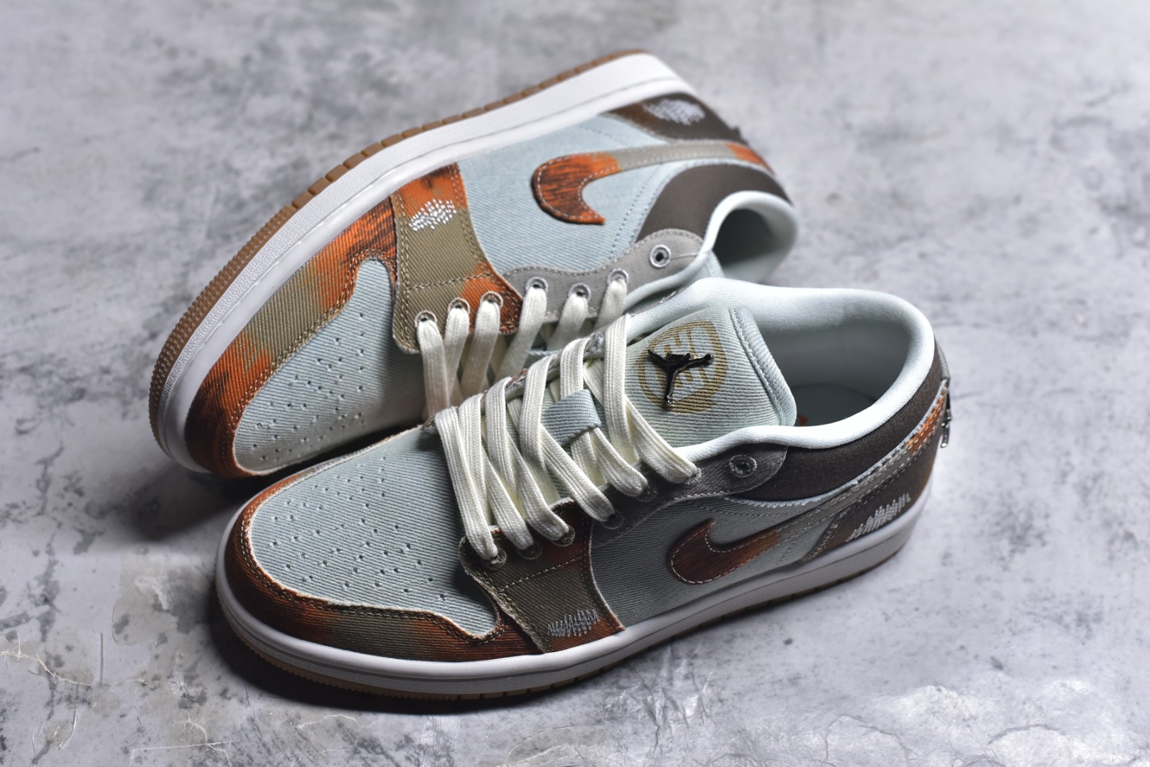 图片[7]-#Air Jordan 1 Low SE \”Multi-Color Distressed\” AJ1 乔1做旧复古喷墨 低帮文化休闲板鞋 IM6664-991 市场唯一独家头层皮打造 原鞋原档案开发 原厂皮料 原档冲孔鞋头 正确满胶鞋垫 四线拉帮 原厂织唛标 鞋舌高弹海绵填充 尺码：36-46（半）-选品中心